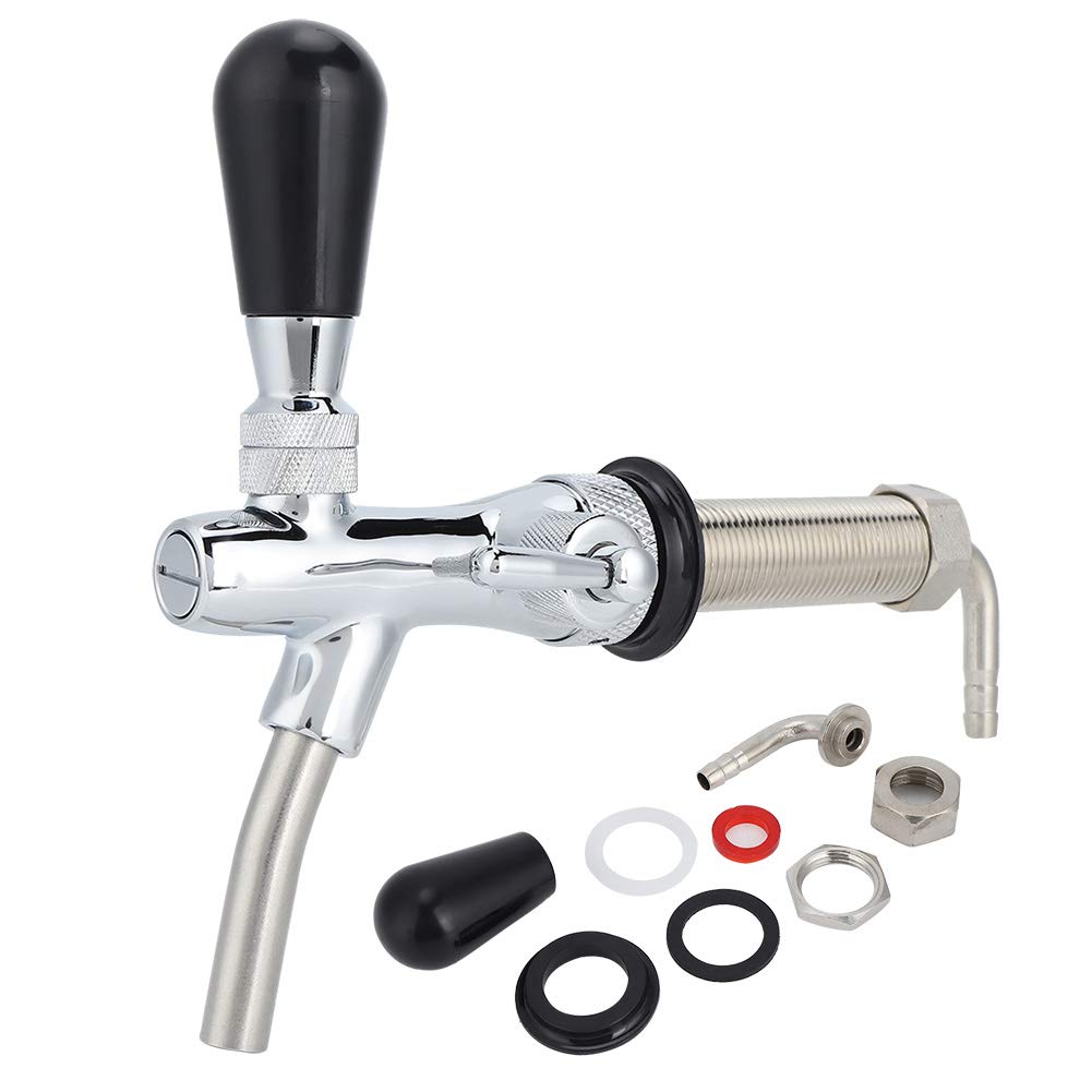 DEWIN Einstellbarer Bierhahn, G5/8 Zoll Gewinde Langschaft Einstellbarer Fassbierhahn Zapfhahn Spender Weinwerkzeuge Home Brewing Zubehör Angebot bei HelloDeals