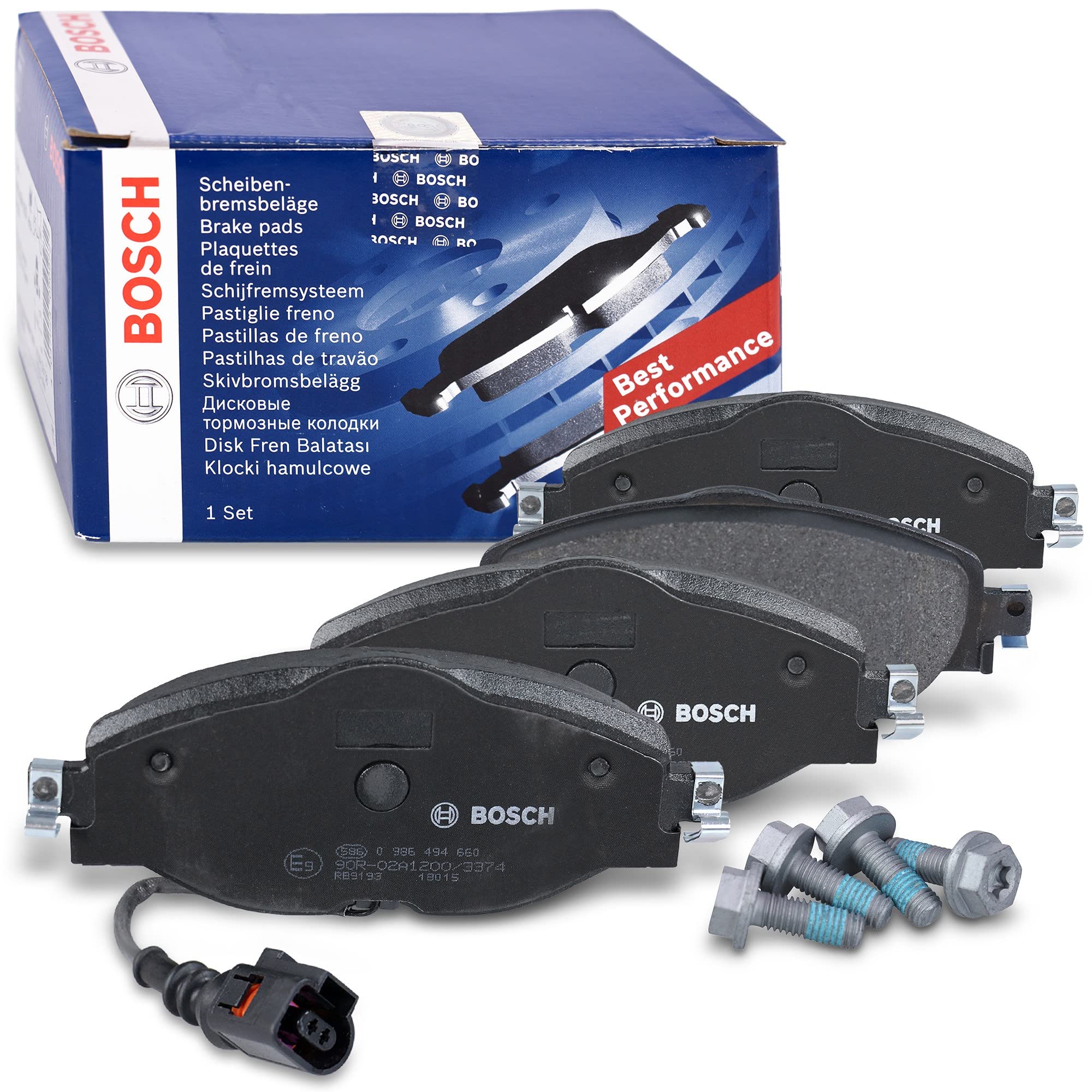Bosch BP1505 Bremsbeläge - Vorderachse - ECE-R90 Zertifizierung - vier Bremsbeläge pro Set Einzelbett Angebot bei HelloDeals
