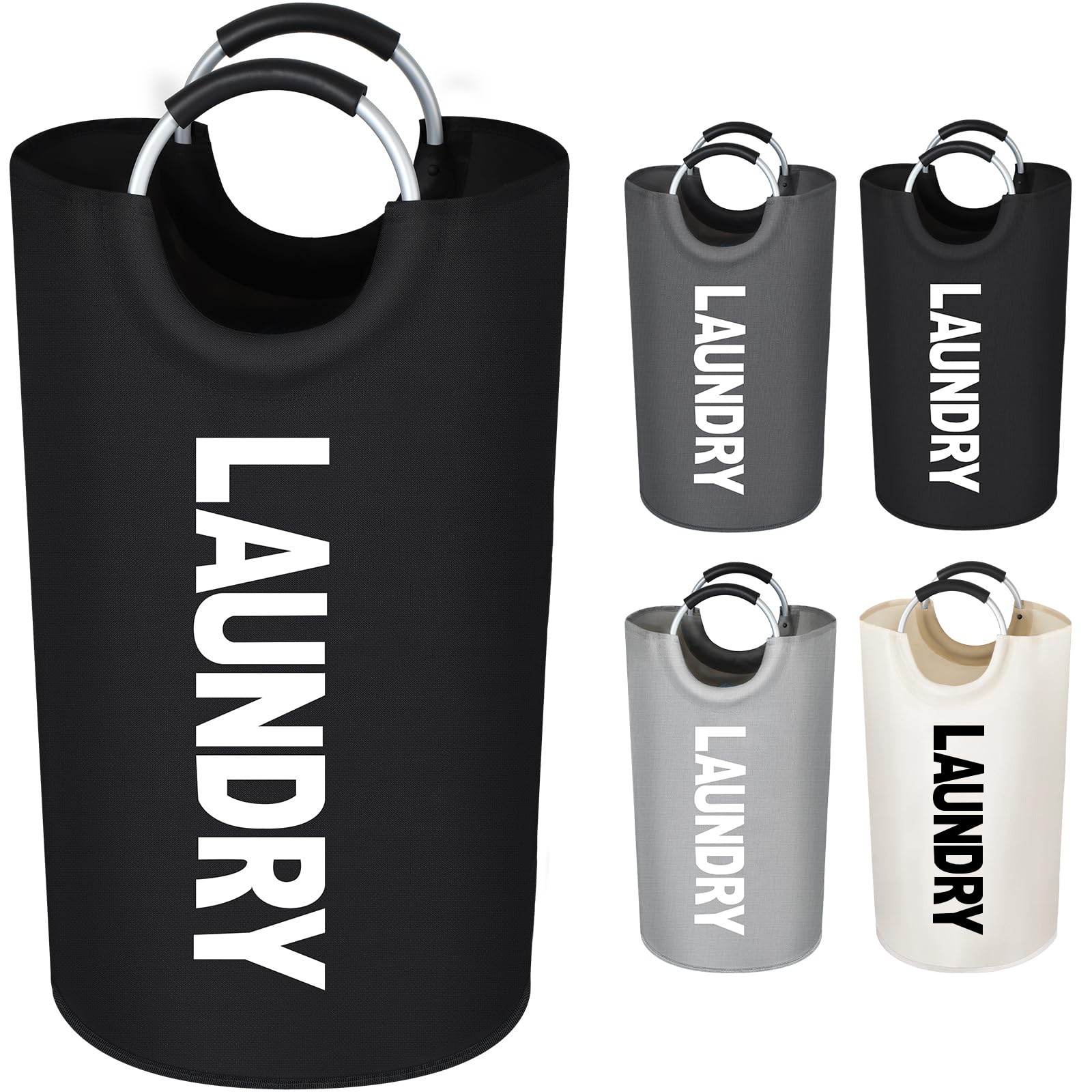 Votoko Wäschesammler mit Griff, 82L Wäschekorb Faltbare Wäschesack aus Oxford-Stoff, Wasserdicht Wäschebehälter Laundry Baskets, Wäschesortierer Aufbewahrungsbehälter für Schlafgemach, Schwarz 82 L Schwarz Angebot bei HelloDeals