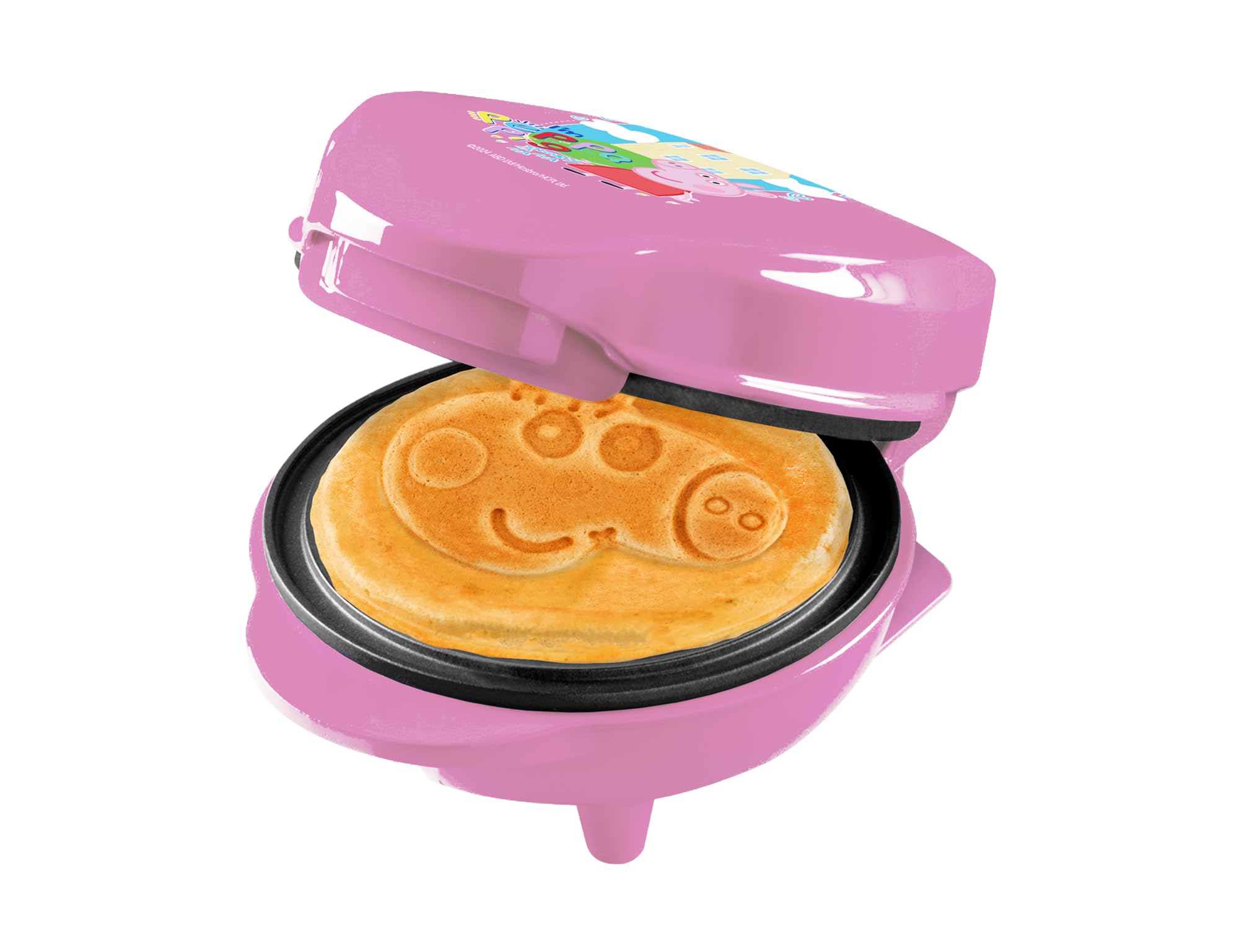 Peppa Wutz Waffeleisen, Mini-Waffeleisen im einzigartigen Peppa Wutz Design, für Kindergeburtstage, Ostern & Weihnachten, inkl. Backampel, Waffelgröße: Ø 10cm, offizielles Lizenzprodukt, Farbe: Rosa Angebot bei HelloDeals