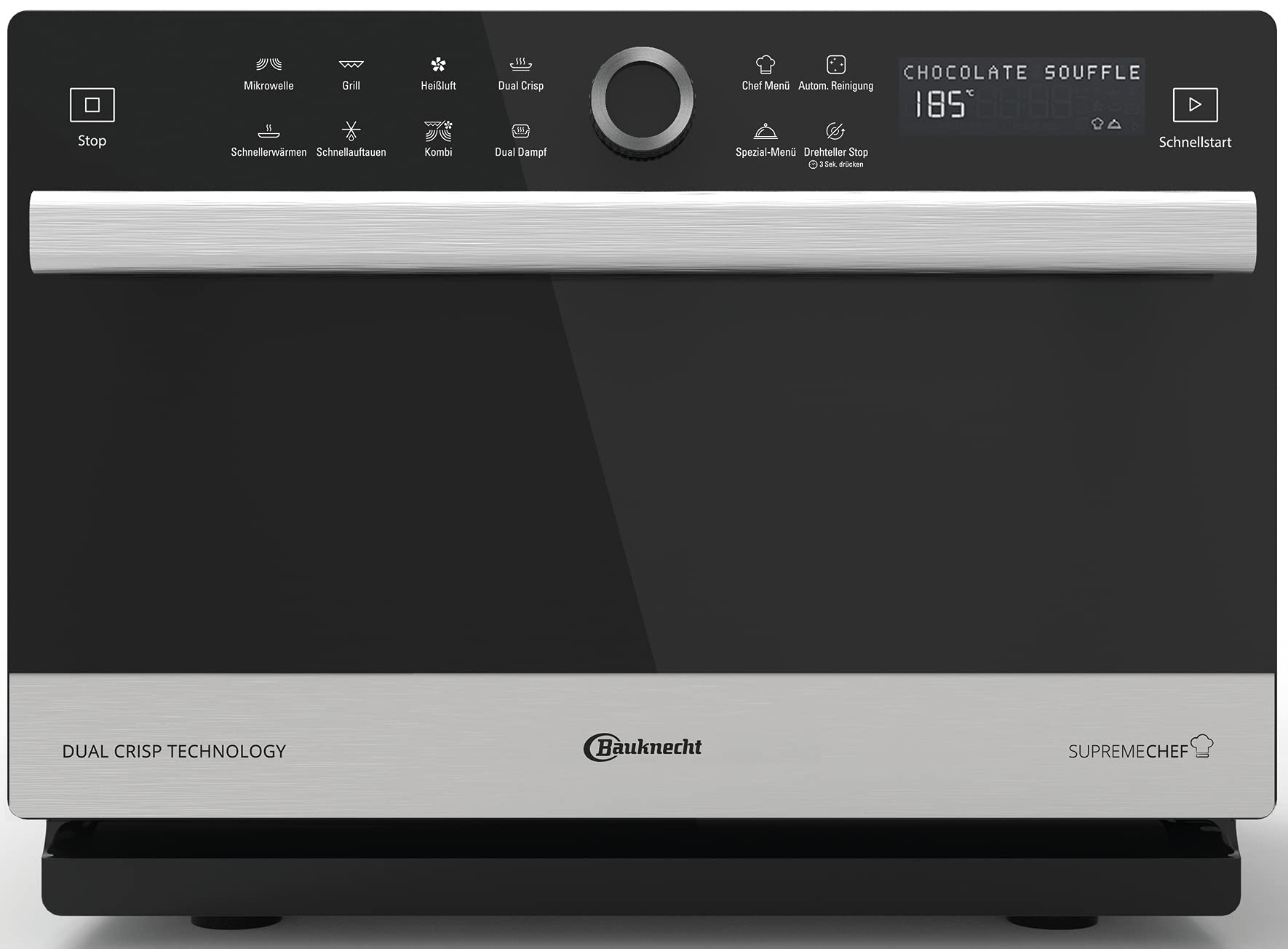 Bauknecht Supreme Chef MW 3391 SX/ 5 in 1-Multifunktionsmikrowelle/ 1000 W/ 33 L/ Heißluft 1700 W/ XXL Grill 1200 W/ Crisp Funktionen/ Dampfgaren inkl. Dampfgarbehälter Single Angebot bei HelloDeals