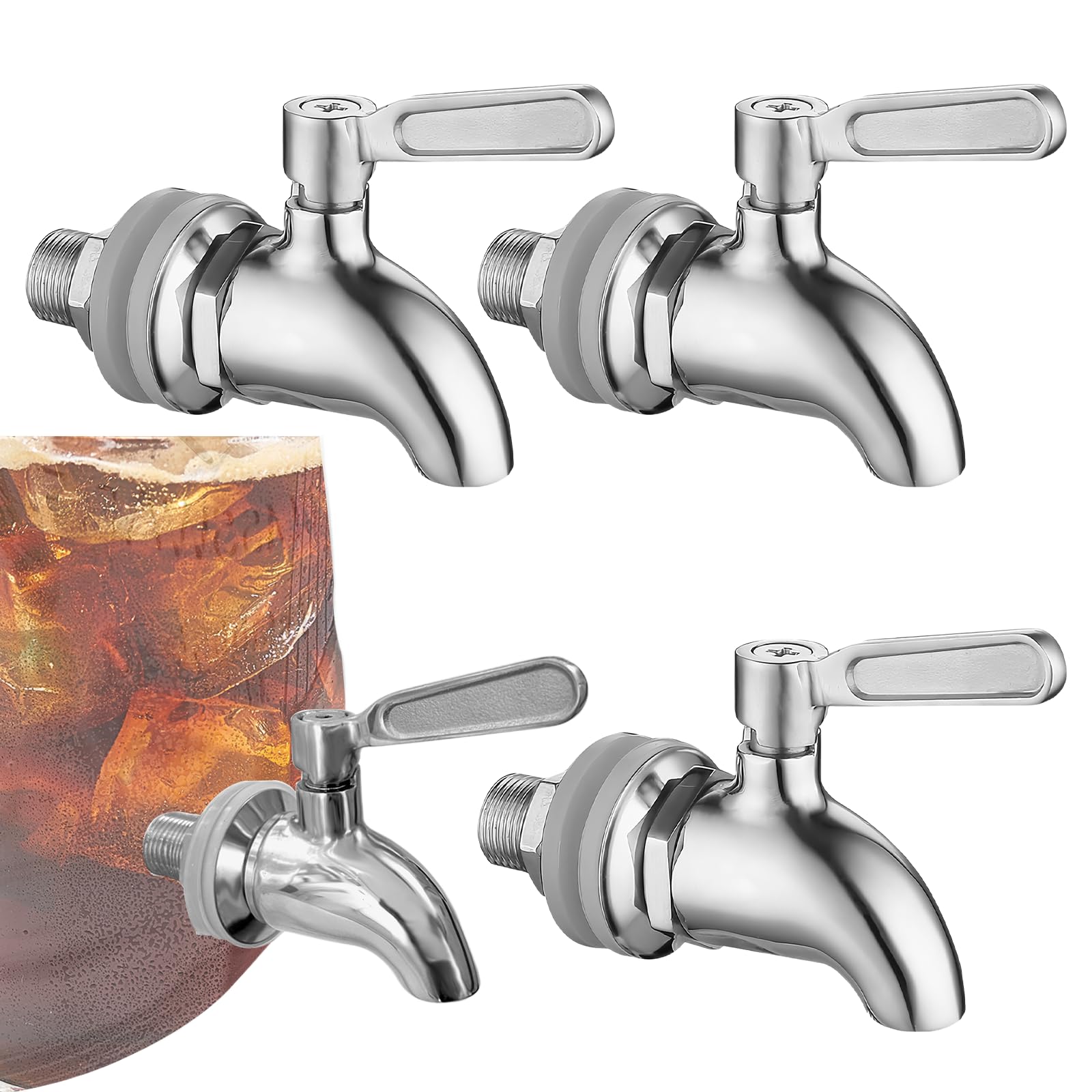 3 Stück Getränkespender Zapfhahn, Edelstahl Getränkespender, Zapfhahn Ersatzzapfen, Edelstahl Zapfhahn, Getränkespender Zapfhahn Ersatz, Getränkespender Wasserhahn Für Bierfass Oder Gals (16mm) Angebot bei HelloDeals
