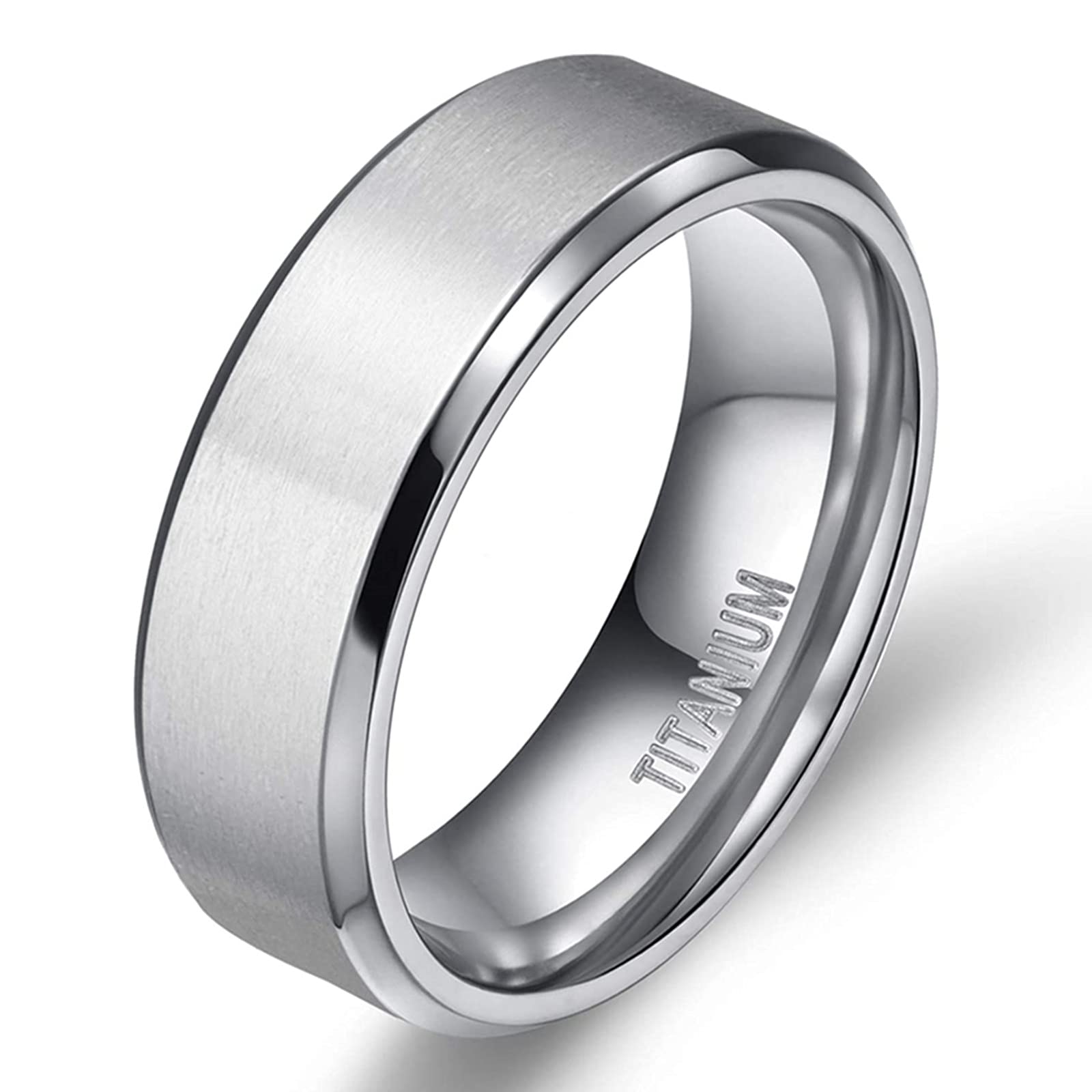 Zakk Damen Herren Ringe Titan Silber Matt Gebürstet Verlobungsring Partnerring Eheringe Trauringe 4mm 6mm 8mm 10 mm Breit 8mm 61 (19.4) Angebot bei HelloDeals