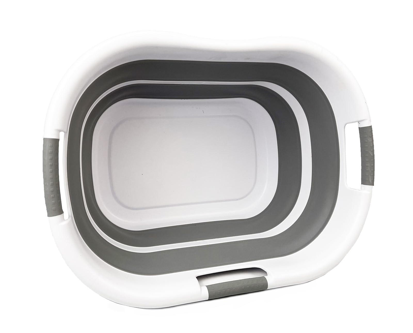 SAMMART 30L zusammenklappbarer Wäschekorb aus Kunststoff – faltbarer Pop-Up-Aufbewahrungsbehälter/Organizer – tragbare Waschwanne – platzsparender Wäschekorb (Weiß/Grau) 1 Weiß/Grau Angebot bei HelloDeals