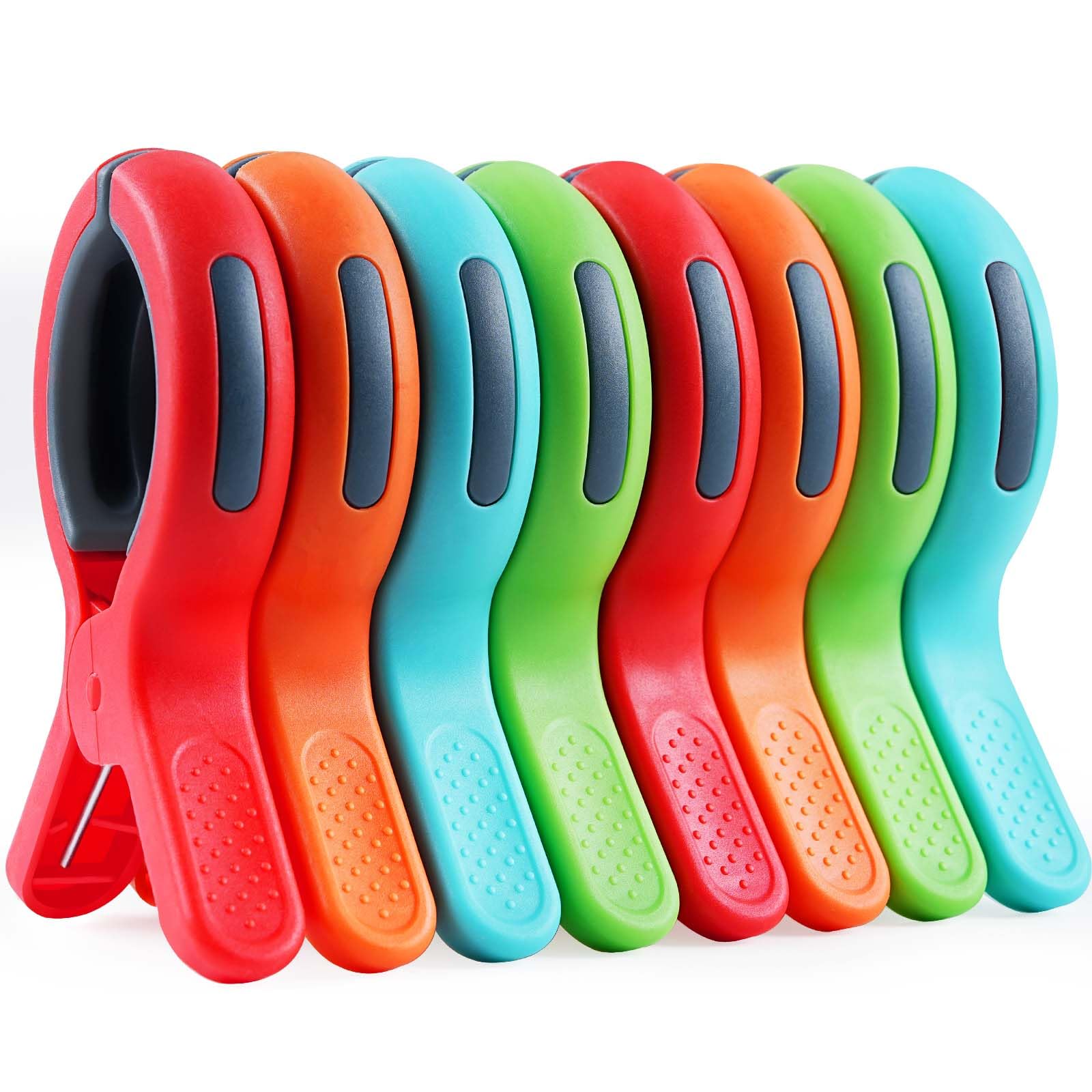 8 Stück Handtuchklammern für Strandliegen groß, Winddicht Wäscheklammern, Strandtuchklammern Handtuch klammern strandliege,Badetuch Klammern für Tägliche Wäsche, Sonnenliegen, Bettwäsche, Kleidung 4 Colors Angebot bei HelloDeals