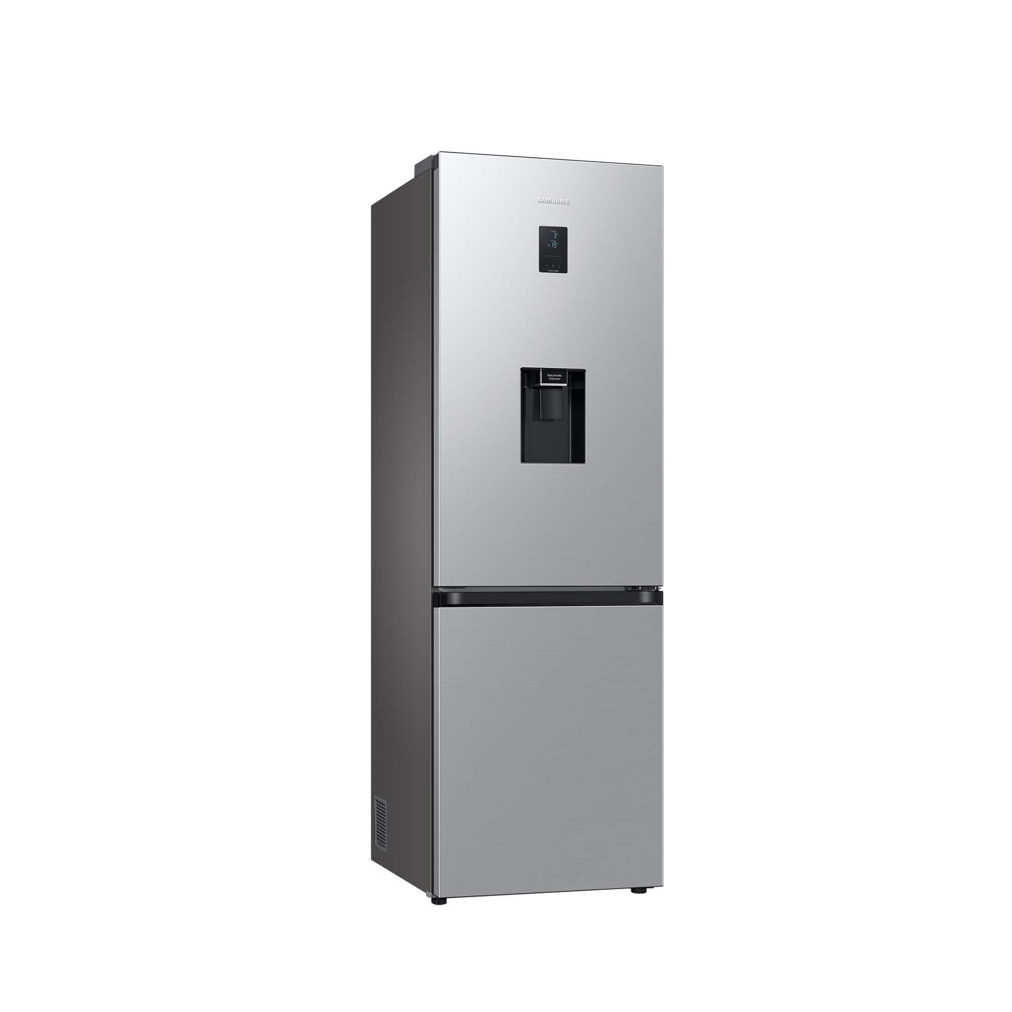 Samsung Kühl-Gefrier-Kombination, Kühlschrank mit Gefrierfach, 185 cm, 341 l Gesamtvolumen, 114 l Gefrierteil, AI Energy Mode, Wasserspender, Edelstahl-Look, RL34C652CSA/EG Angebot bei HelloDeals