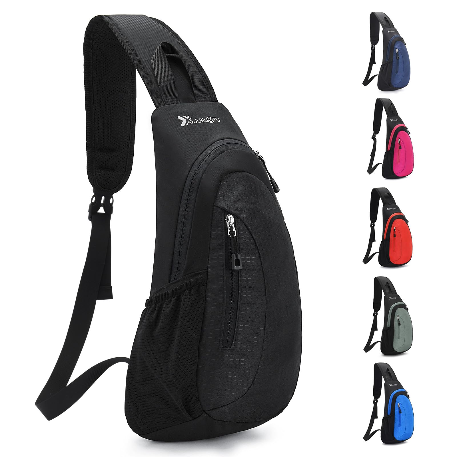 Sciphylia Brusttasche Sling Bag Herren Schultertasche Einzelgurt Rucksäcke Schulterrucksack Anti-Diebstahl Crossbody Bag für Männer Frauen Wandern Reisen Radfahren Klettern Kohlenschwarz Angebot bei HelloDeals