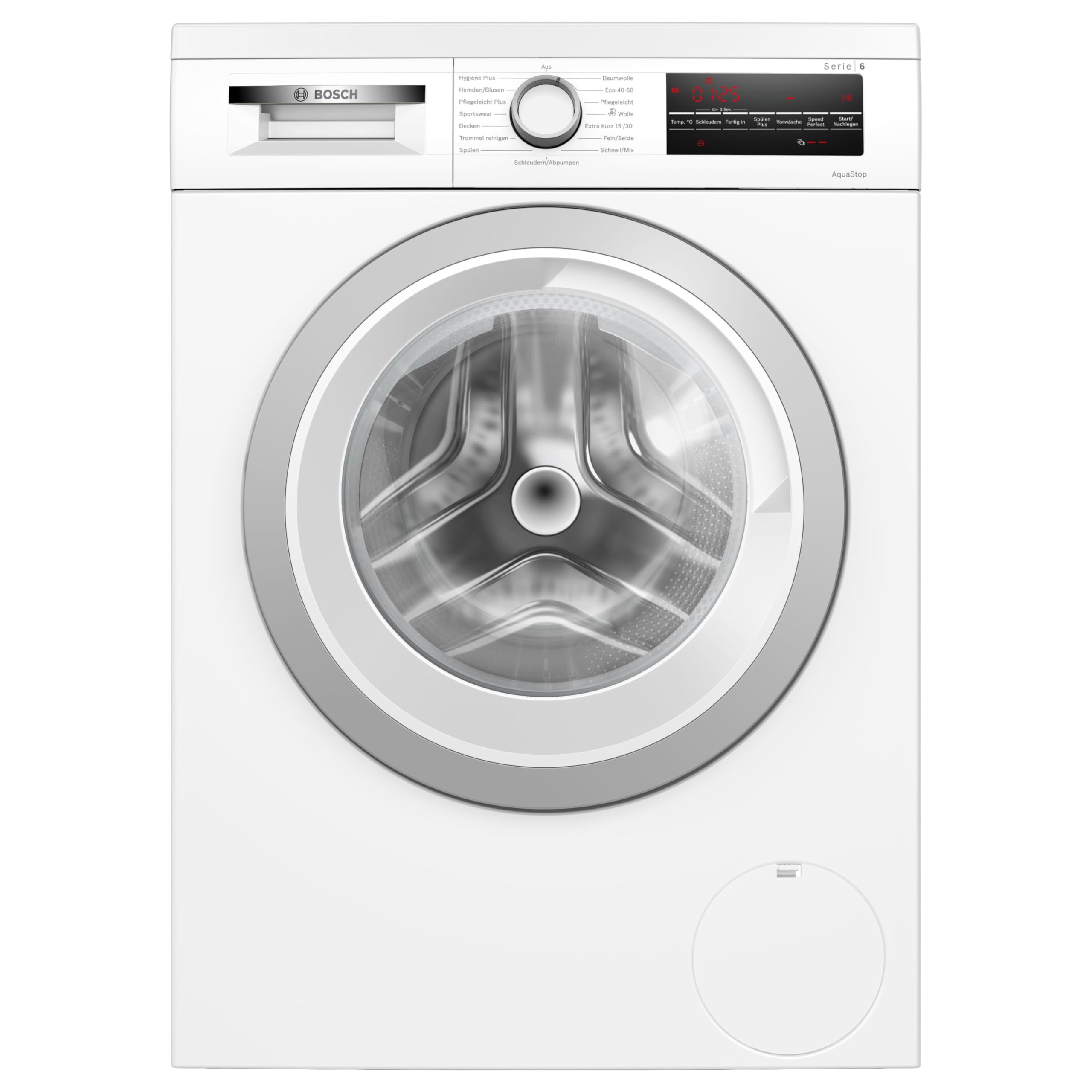Bosch WUU28T70, Serie 6, Waschmaschine 8 kg, 1400 UpM, Unterbaufähig, schneller waschen mit SpeedPerfect, Nachlegefunktion, Hygiene Plus, VarioTrommel, Leise dank EcoSilence Drive, LED-Display, Weiß 8 kg B Angebot bei HelloDeals