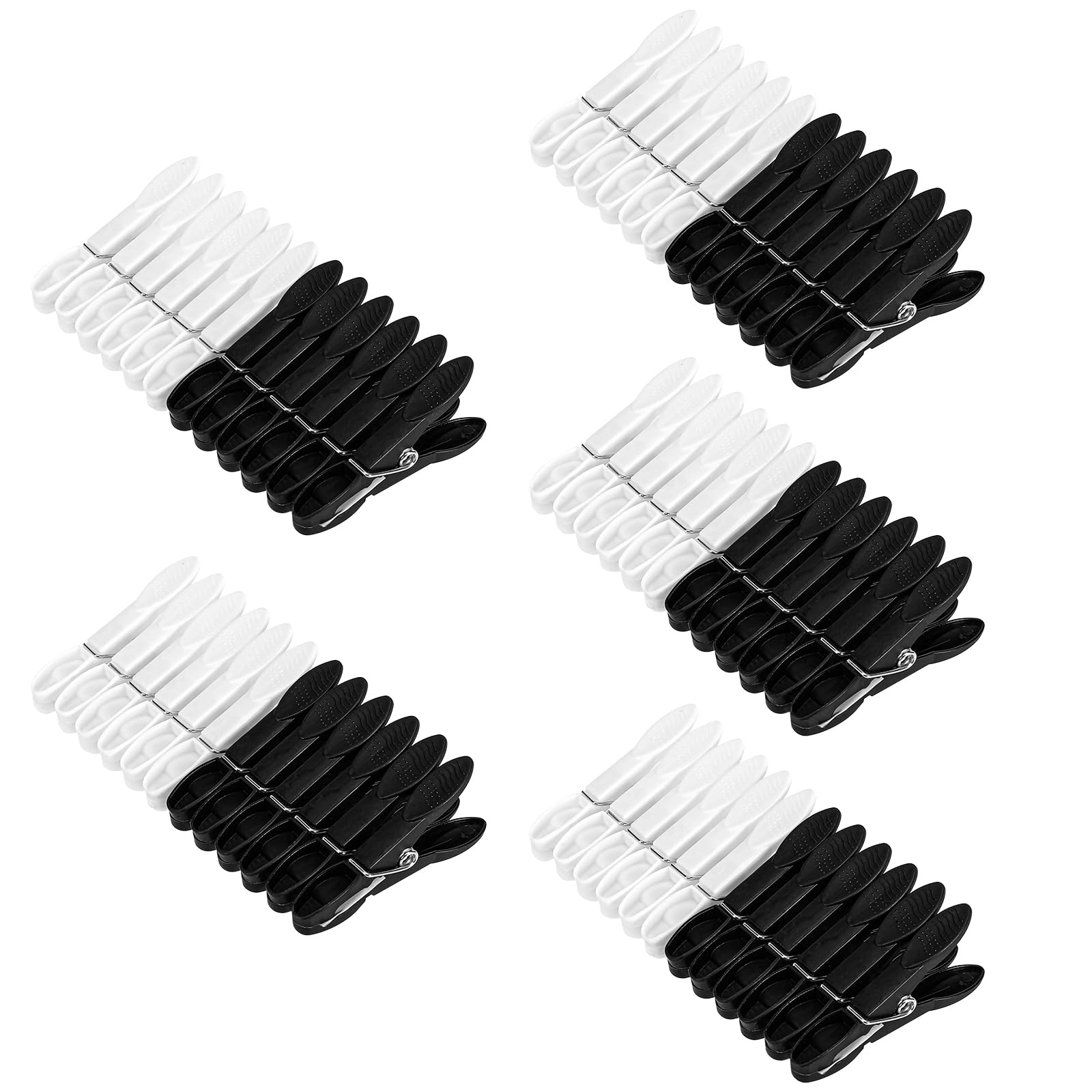 Collazoey 60 Stück Wäscheklammern,schwarz/weiß rutschfeste Wäscheklammern,Hinterlässt Keine Spuren, für Wäscheleine oder Wäscheständer,Handtuch, Kleidung, Socken Angebot bei HelloDeals