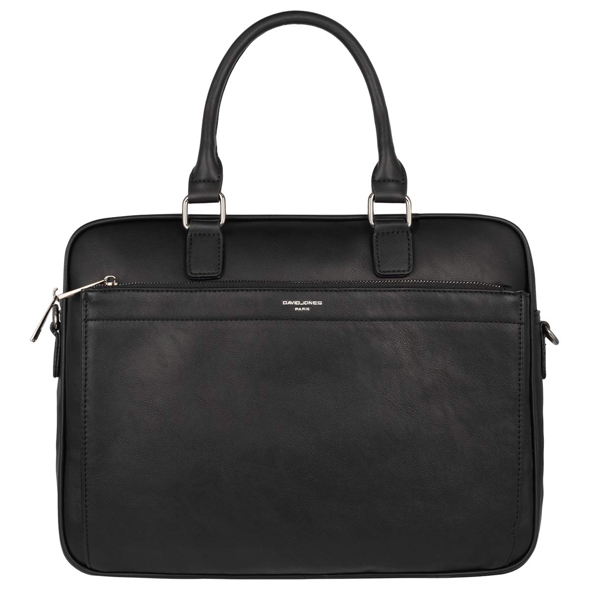 David Jones - Herren Große Aktentasche - Mann 15 Zoll Laptoptasche - PU Leder Arbeitstasche Business Handtasche Tragetasche - Henkeltasche Schultertasche Umhängetasche Messenger Bag Briefcase Schwarz Angebot bei HelloDeals