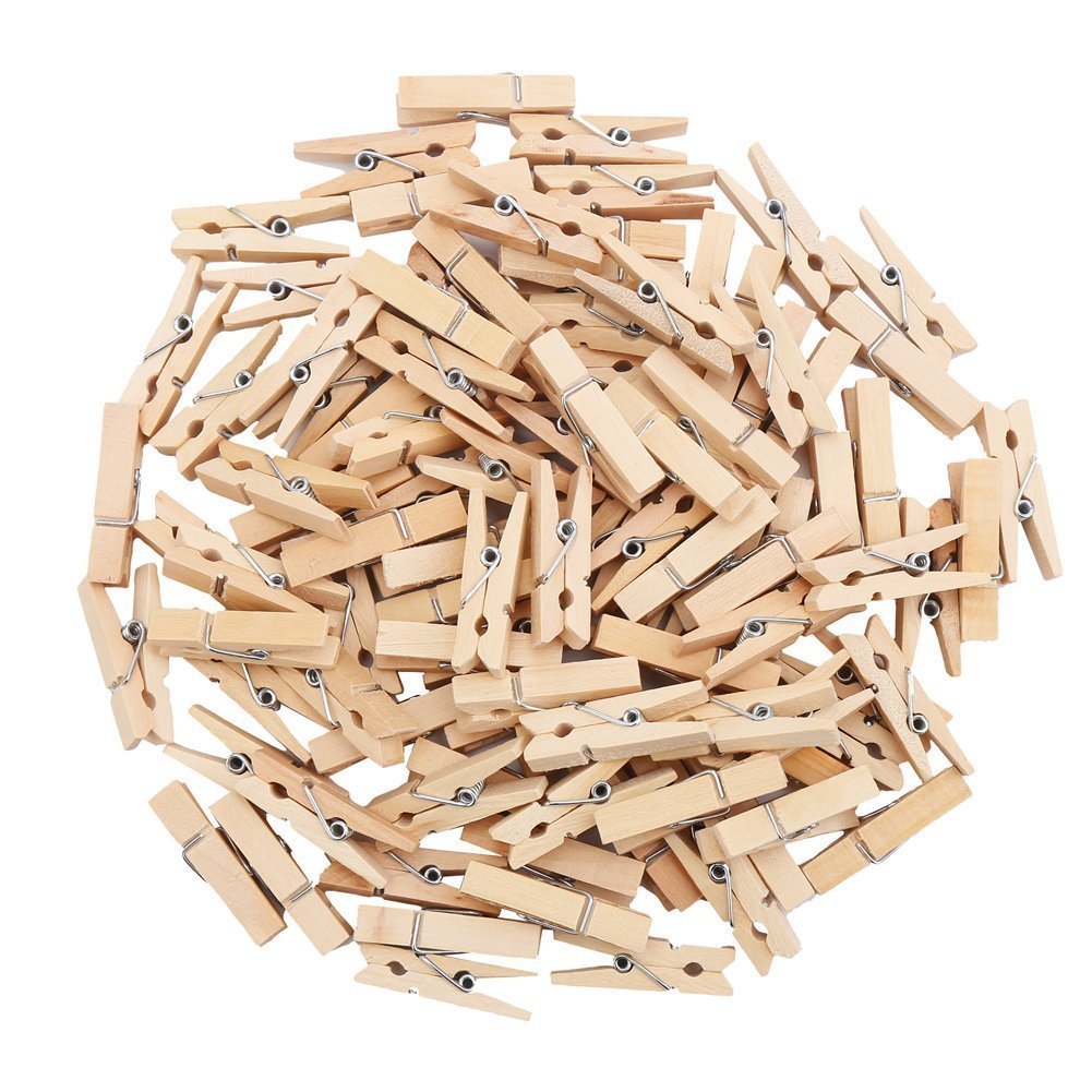 DECORA Mini-Wäscheklammern aus Holz, weiß, 3,5 cm lang, 100 Stück Weiß 3.5cm 100 pcs Angebot bei HelloDeals