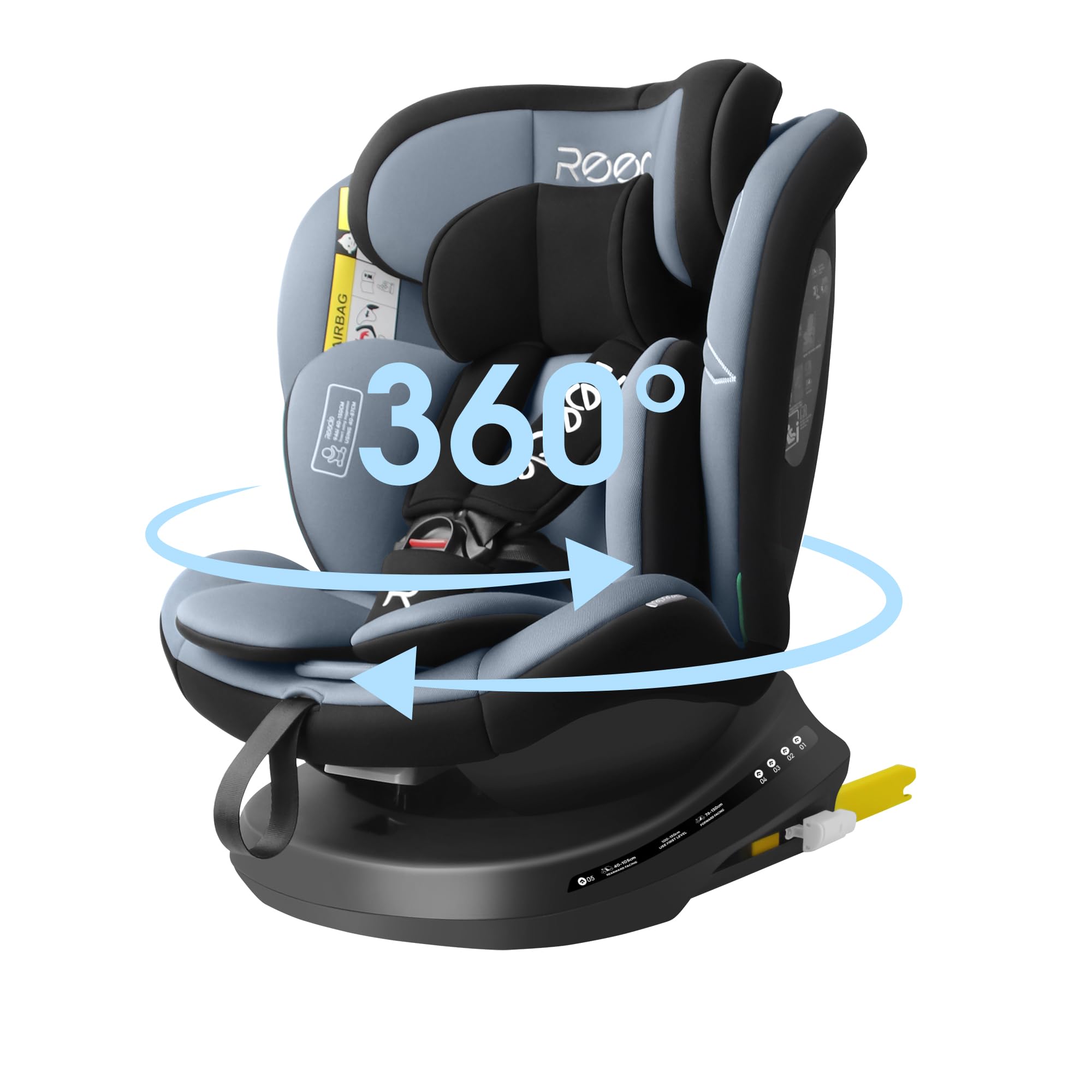 Reecle 360 Drehbar i-Size Kindersitz mit ISOFIX 40-150 cm (0-36 kg) Reboarder, ab Geburt -12 Jahre, ECE R129 (i-Size, Schwarz) Schwarz i-Size Angebot bei HelloDeals