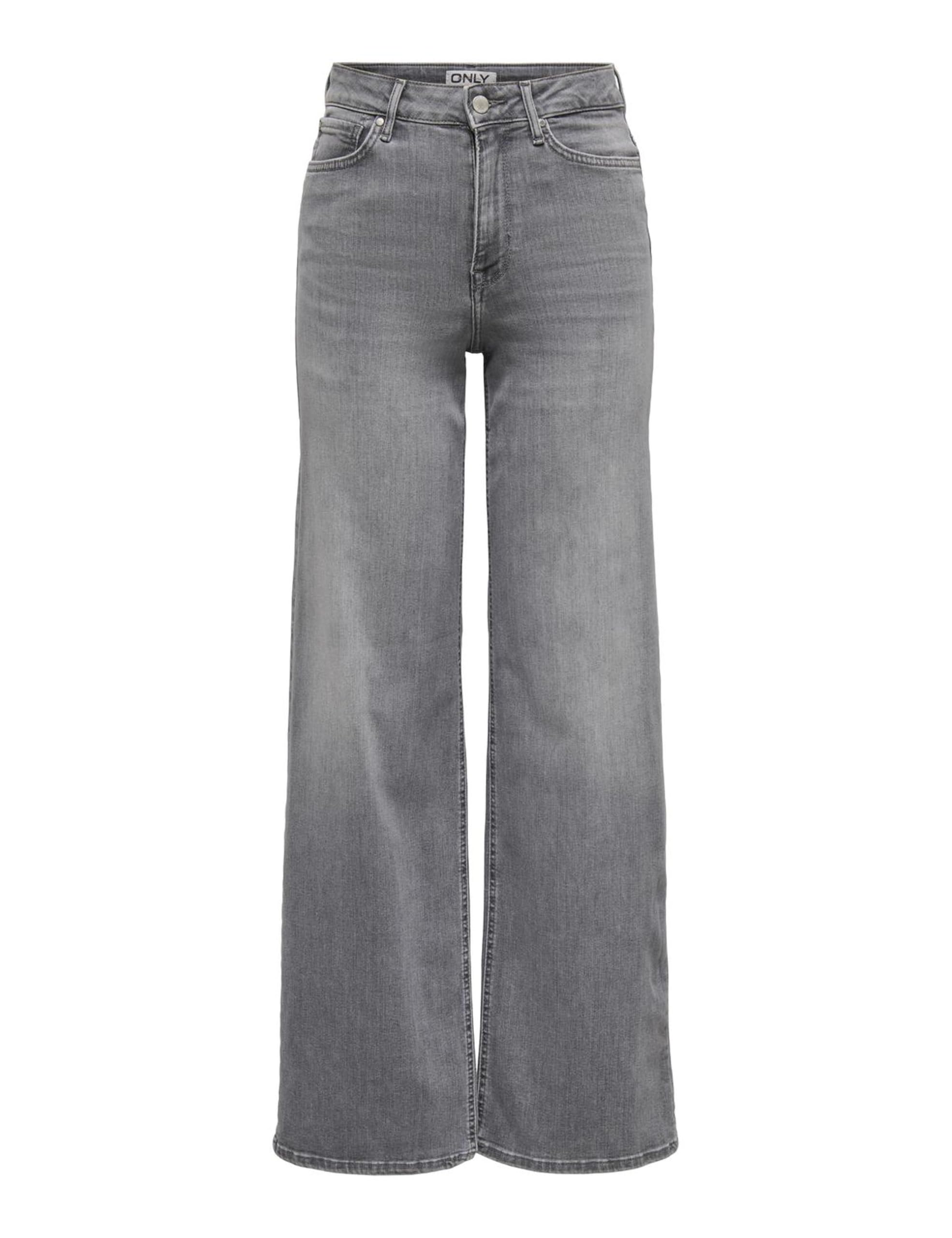 ONLY Female Jeans mit weitem Bein ONLMADISON Hohe Taille Weiter Beinschnitt Jeans M / 30L Light Grey Denim Angebot bei HelloDeals