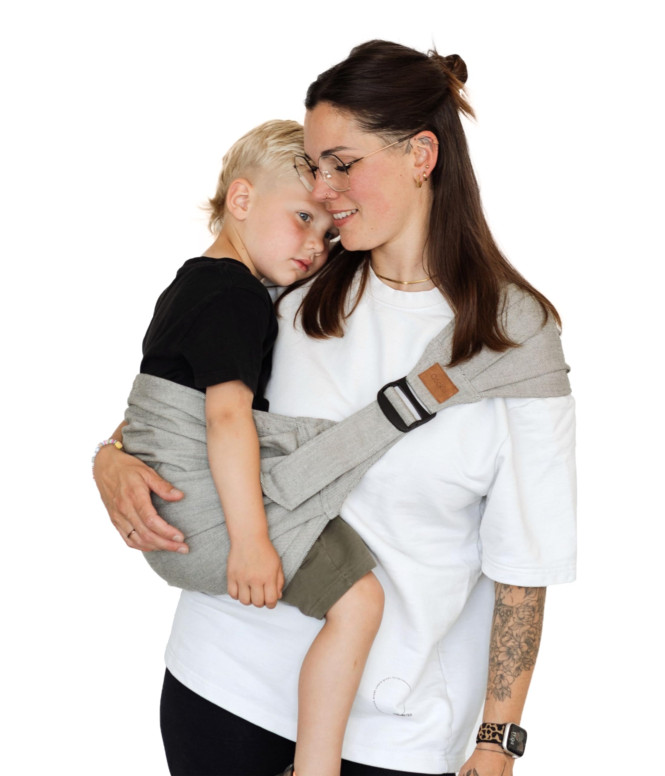 Qookie® GO Hüfttrage Stone – Ergonomische Baby- & Kleinkindtrage, kompakt & schnell | ab 6 Monate bis 5 Jahre | bis 20kg | 100% Bio-Baumwolle | Gr. 74–122 Angebot bei HelloDeals