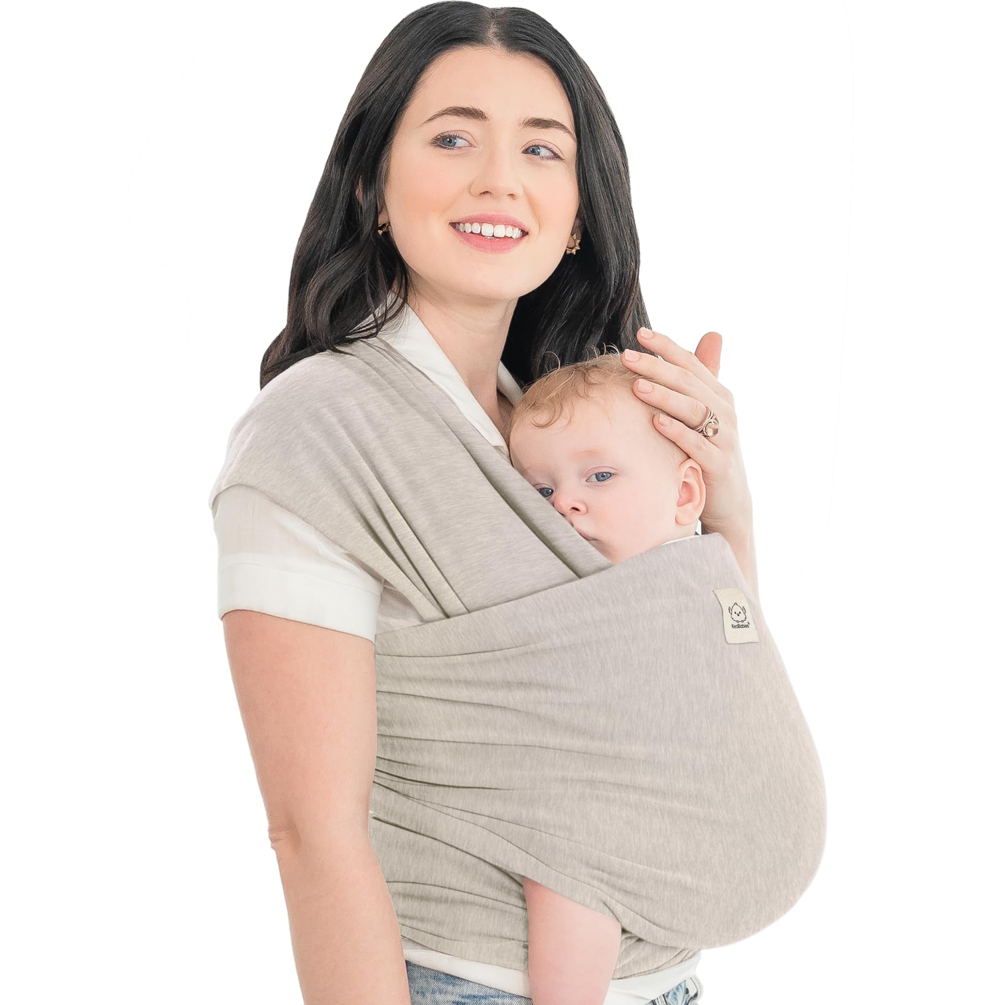 KeaBabies Babytrage Ab Geburt - Atmungsaktive Babytragetücher, Neugeborene, Kleinkind Handfreie Tragetuch, Babywickel Träger (Stone Gray) Angebot bei HelloDeals