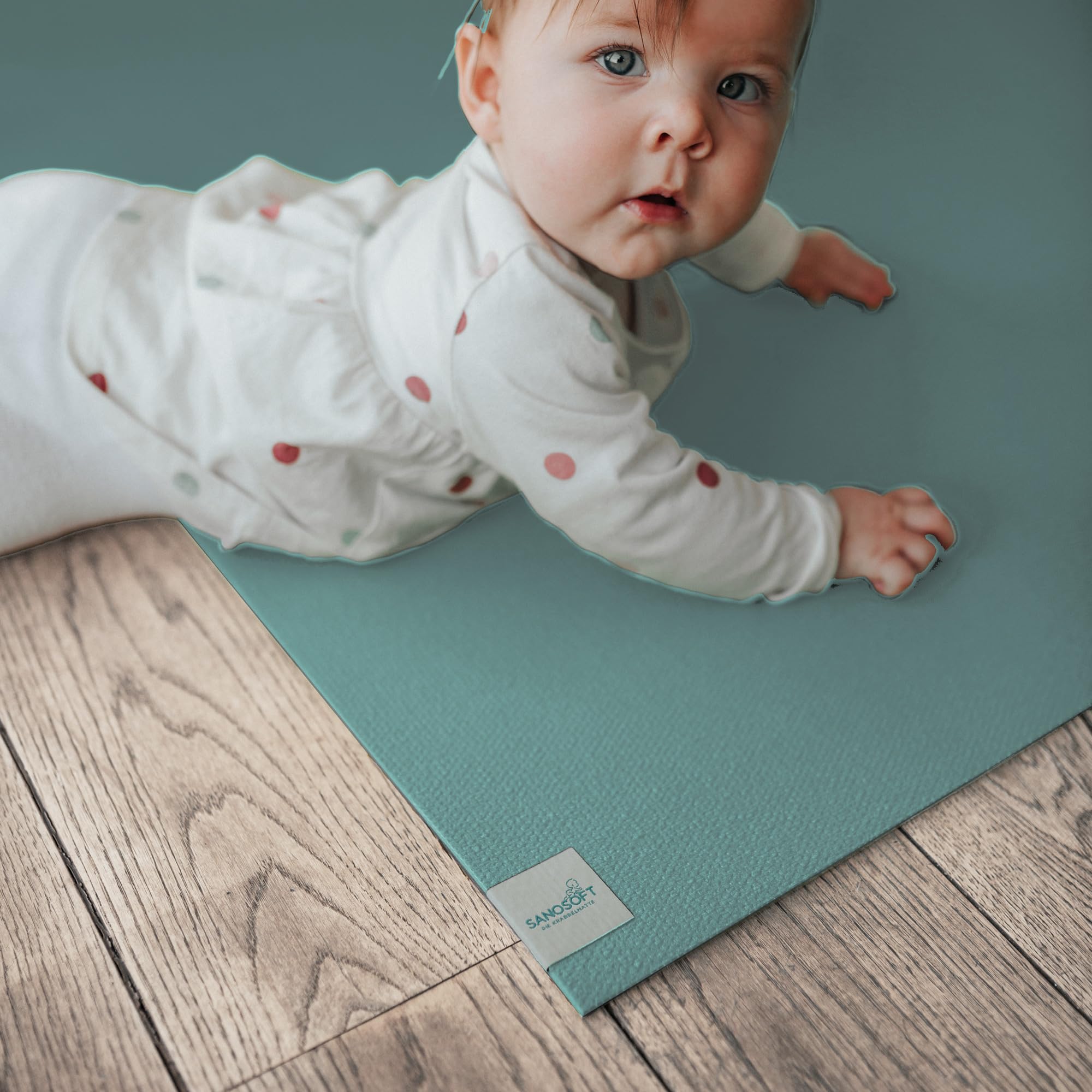 Sanosoft® Krabbelmatte Made in Germany & Öko-Tex - 180cm X 240cm Petrol 180x240 cm (1er Pack) Petrol Angebot bei HelloDeals