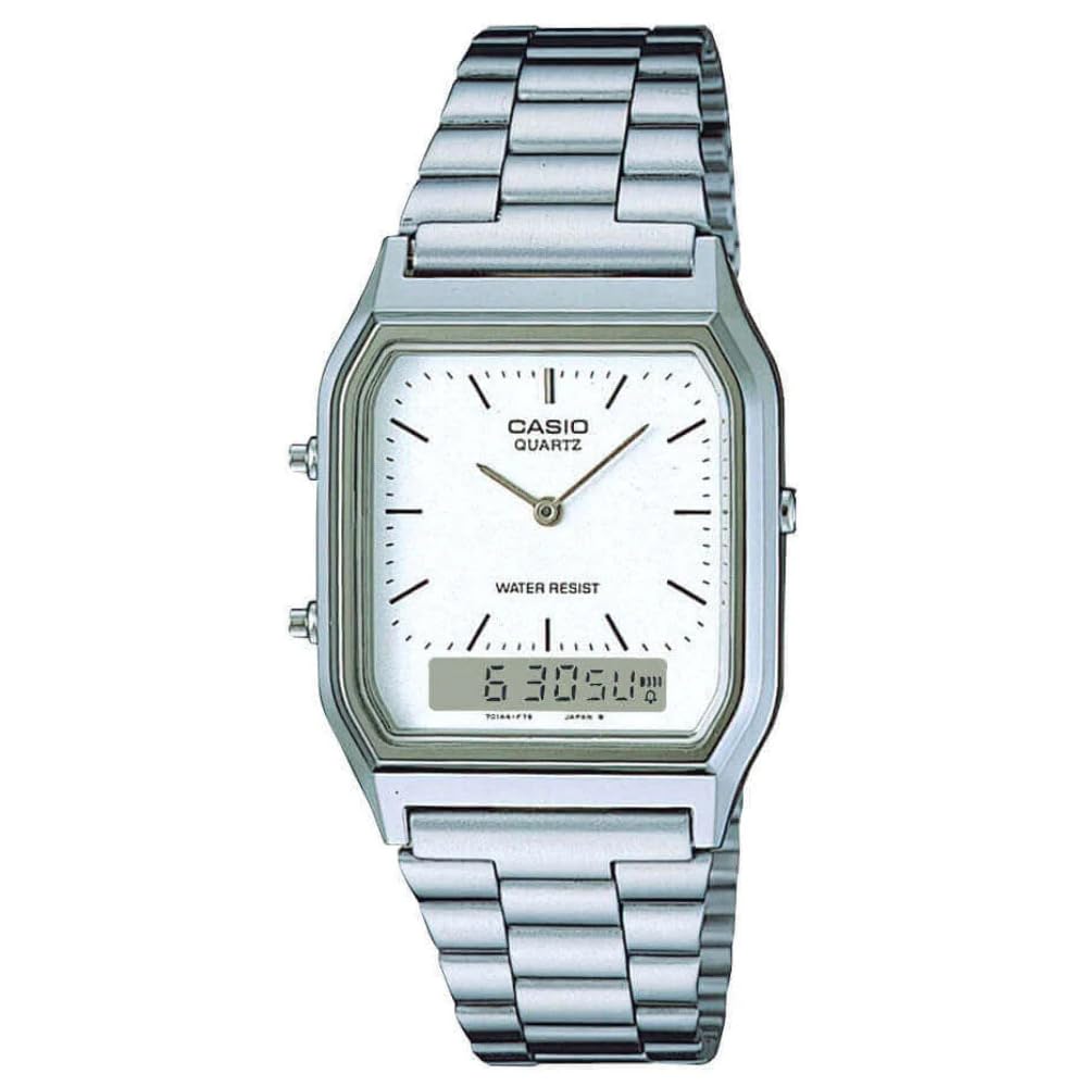 Casio Collection Unisex Retro Armbanduhr Silber/Weiß Angebot bei HelloDeals