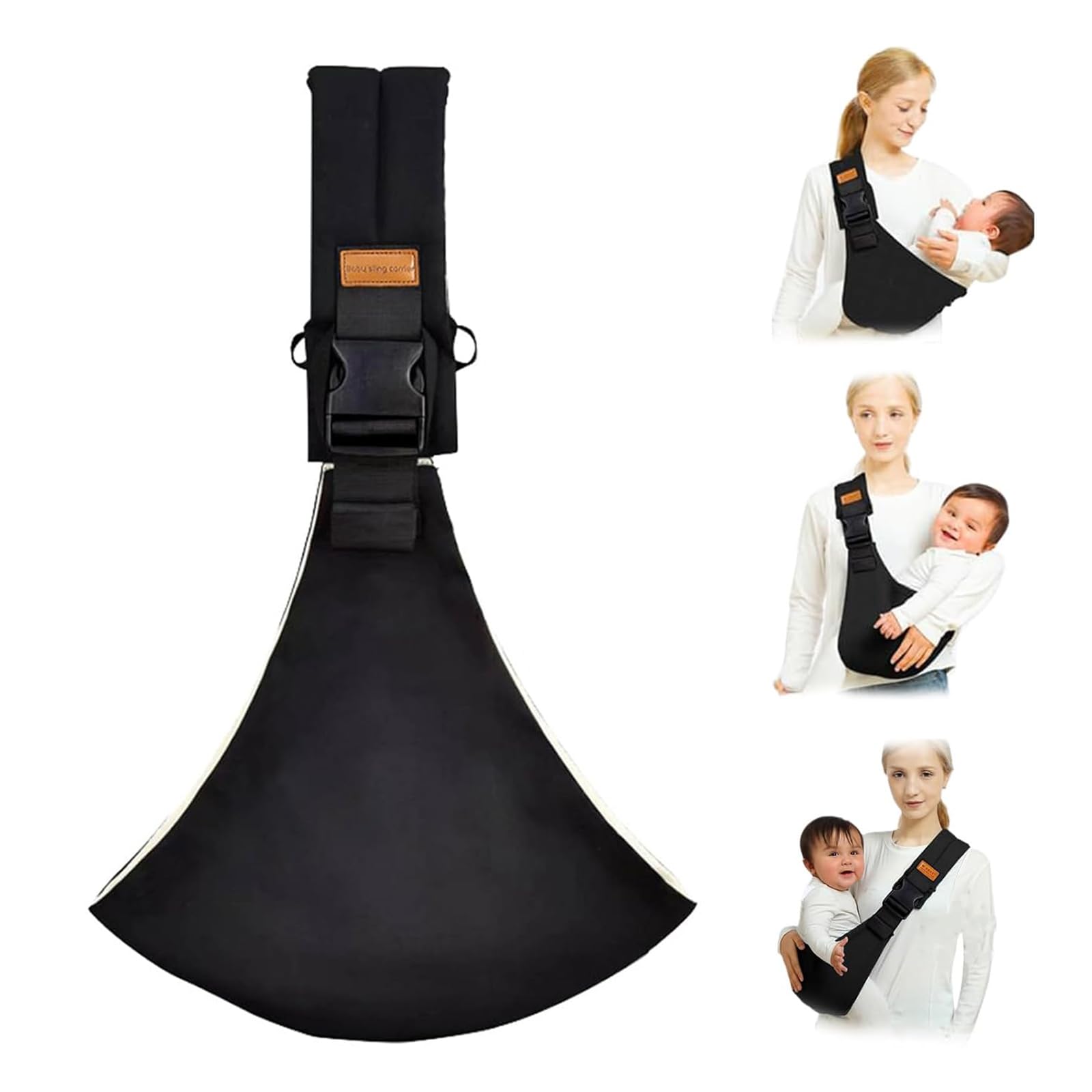 EnixwH Babytrage Neugeborene Ab Geburt, Verstellbare Baby Carrier for Newborns, Kindertrage Seitlich, Hüfttrage für Kleinkinder, Kleinkind Trage Seitlich, Kleinkinder bis 15 KG (Schwarz) Angebot bei HelloDeals
