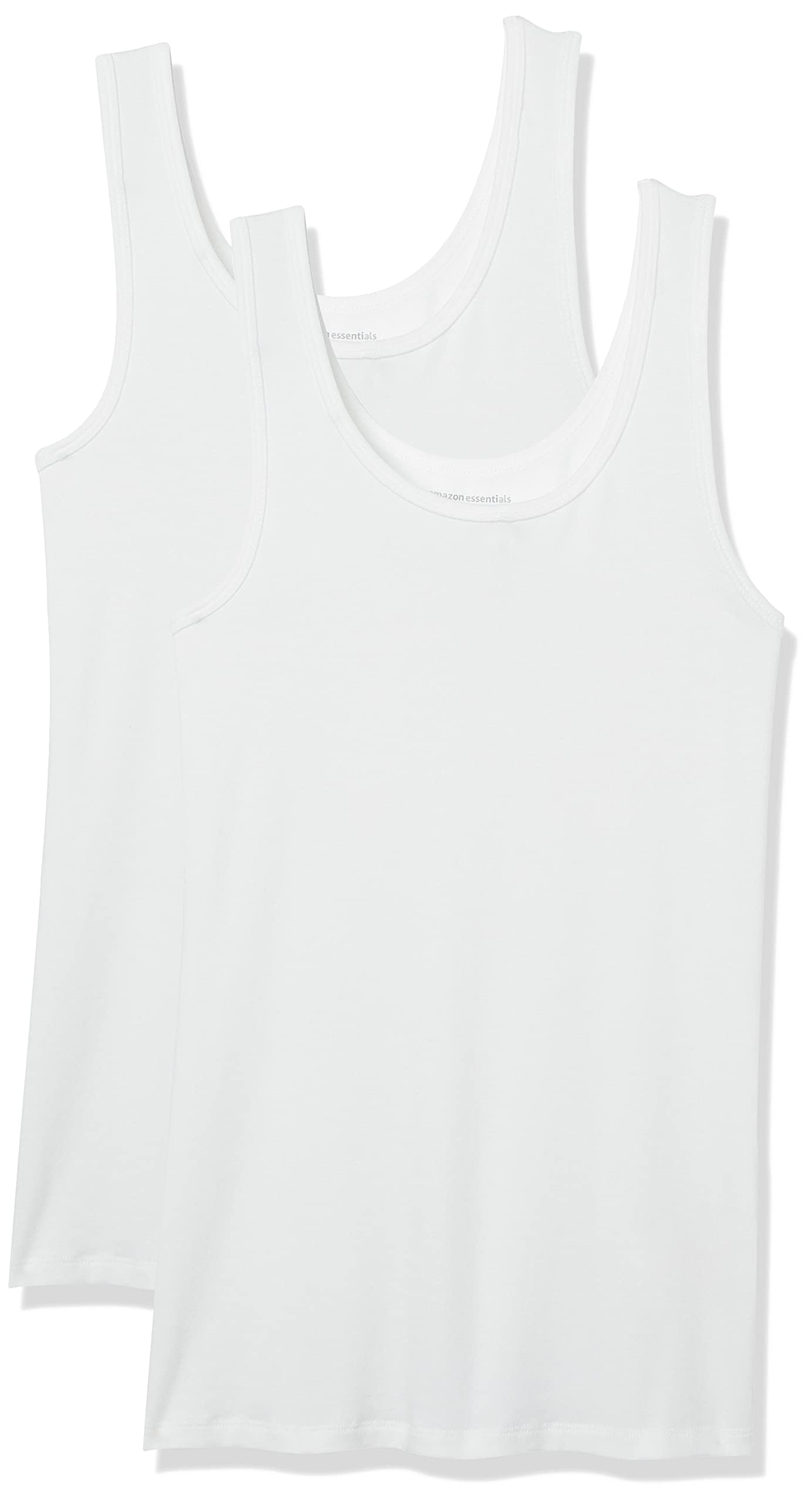 Amazon Essentials Damen Tanktop, Schmale Passform, 2er-Pack M Weiß Angebot bei HelloDeals