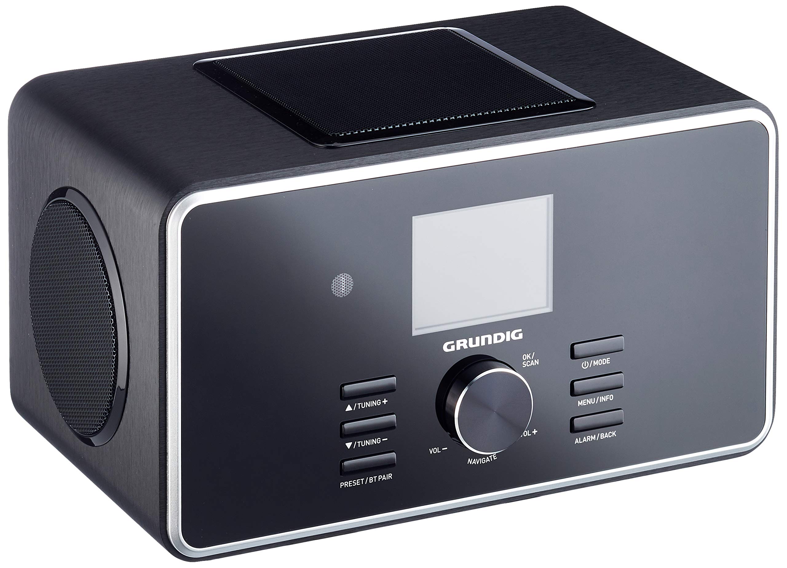 GRUNDIG DTR 6000 X Internetradio, DAB+, FM-Radio, 2.1 Stereo-Lautsprechersystem, Spotify Connect, Bluetooth, Weckerfunktion, inkl. Fernbedienung, TFT Farbdisplay, Schwarz Schwarz Stereo mit Sub 2.1 / All-in-one Single Angebot bei HelloDeals