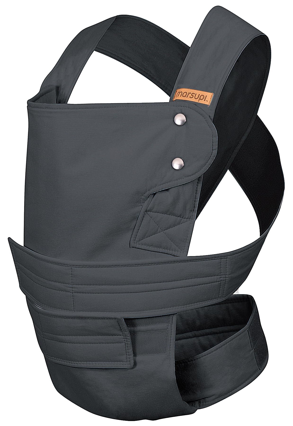 marsupi Classic Babytrage - Neugeborene von der Geburt bis zu 15 kg - Baby Erstaustattung - Klett-Verschluss - Leicht und Kompakt - Grey L Angebot bei HelloDeals
