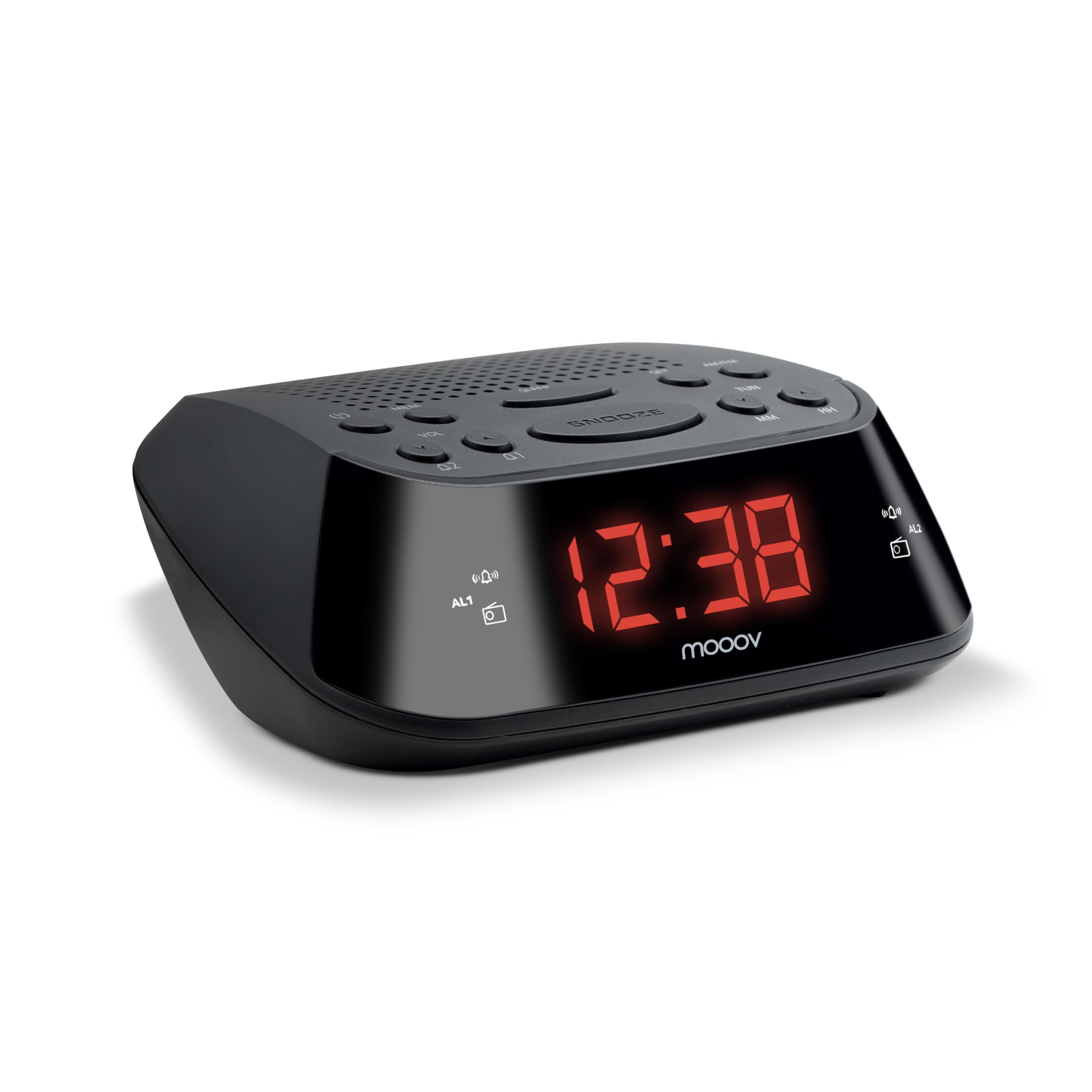 Metronic 477003 Uhrenradio - Radiowecker Schlummerfunktion mit Dual Alarm - Sleeptimer Roter Zeitanzeige - Netzbetrieben und einfach zu bedienen - Schwarz Angebot bei HelloDeals