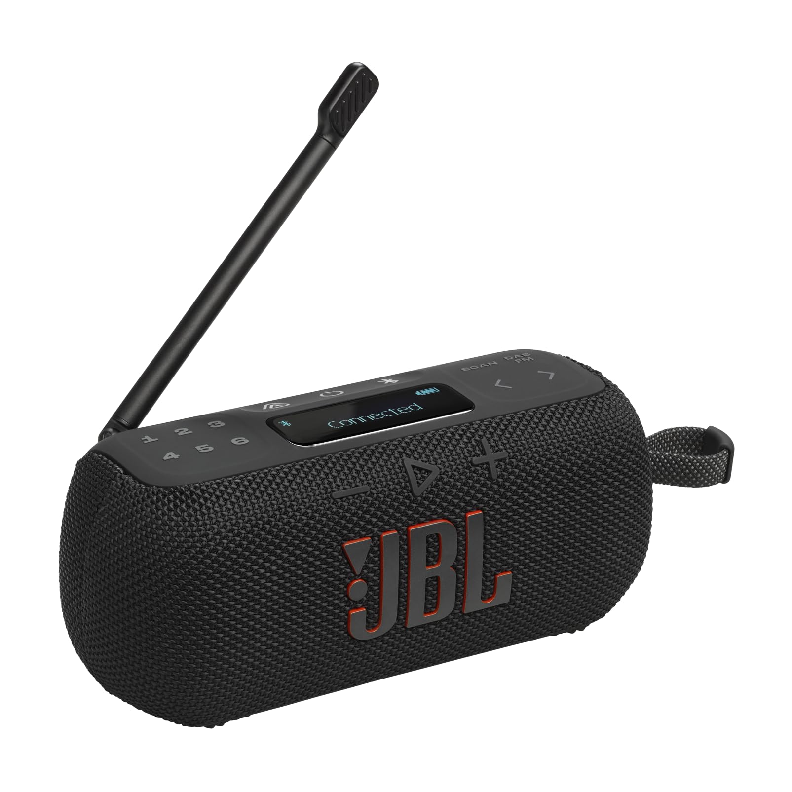 JBL Tuner 3 Tragbares DAB/DAB+/UKW Bluetooth Radio mit 6 Sendern, Bis zu 15 Std Wiedergabe, IP68 Wasser- und staubdicht, Auracast Multi-Cast-Verbindung, Kompatibel mit JBL Portable App, Schwarz Angebot bei HelloDeals