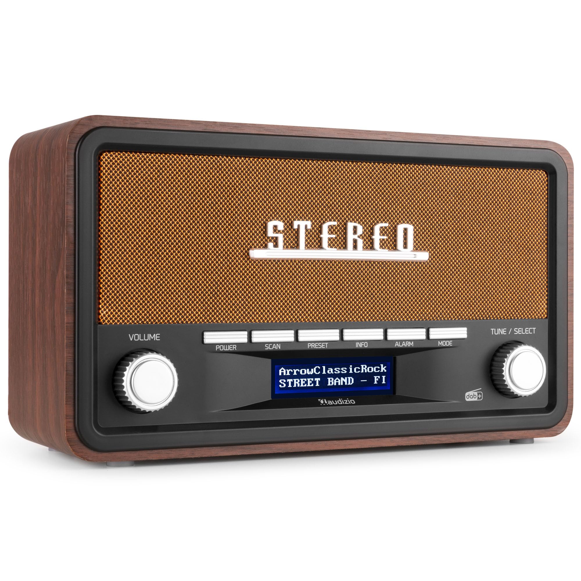 Audizio Foggia, Retro Radio, DAB Plus Radio, Bluetooth, Batterie- Netzbetrieb, Radiowecker, FM, 20 Speicherplätze, AUX, Alarm Küchenradio Vintage, Kupfer Orange Kupfer / Orange Angebot bei HelloDeals