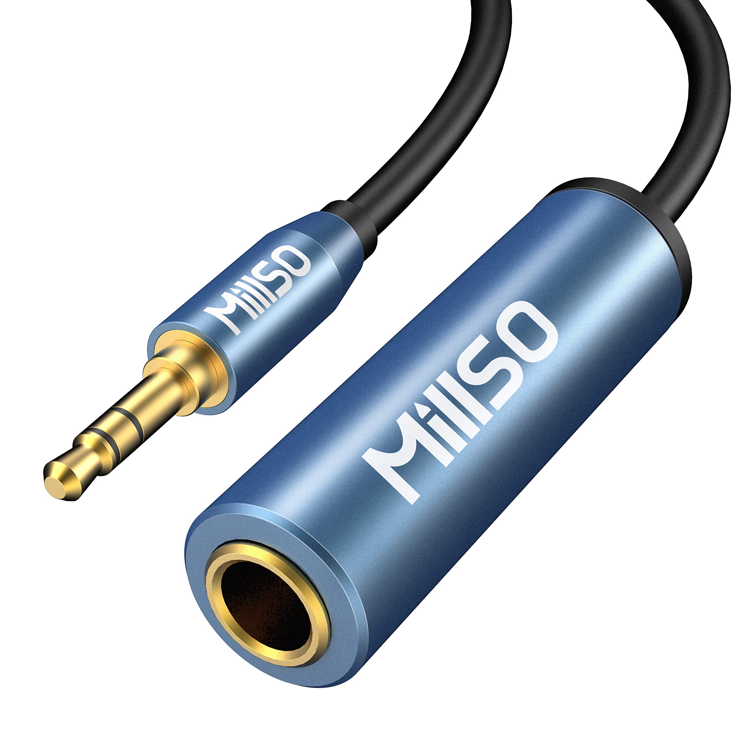 MillSO Klinke Adapter 3,5mm Klinkenstecker auf 6,35mm Klinken Buchse TRS 1/4 zu 1/8 Stereo Audio Aux Adapter Kabel mit 24K Vergoldete Kontakte für Kopfhörer, Lautsprecher und Klavier - 30cm 0.3 m Angebot bei HelloDeals