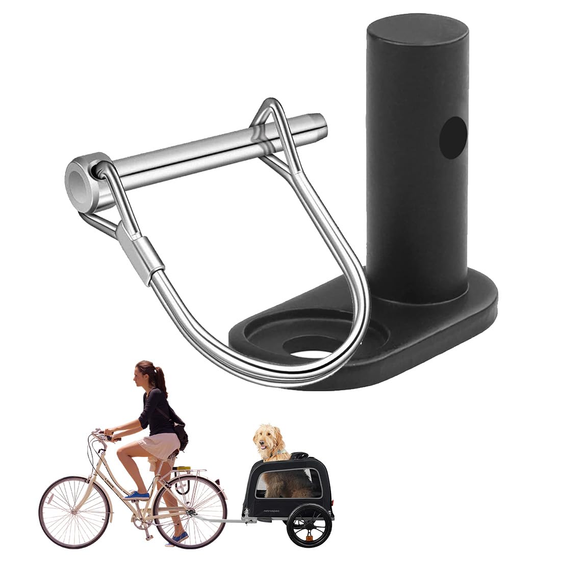 Fahrradanhänger Kupplung, Fahrrad Anhänger Koppler, Fahrrad Anhängevorrichtung, Anhängerkupplung Adapter Traktionskopf Tragbar Fahrradanhänger Für Kinderwagen Anhänger Kinderfahrrad Angebot bei HelloDeals