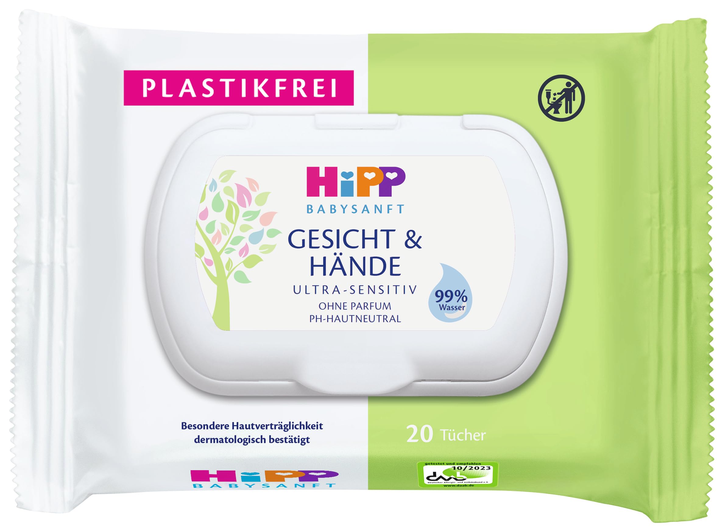 HiPP Babysanft Gesicht und Hände Tücher, 12er Pack (12 x 20 Stück) Angebot bei HelloDeals