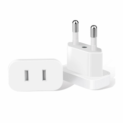 VIEVRE 2 Stück EU Stecker Adapter,US to EU Adapter für Steckdosen,Steckeradapter Japan Deutschland,Adapter Eurostecker 2 Stück Weiß Angebot bei HelloDeals