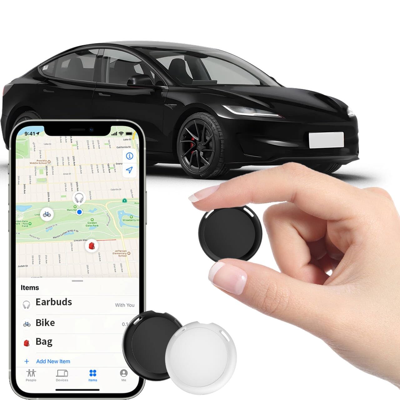 Intelligenter GPS-Tracker für Fahrzeuge Kompatibel mit der Apple Find My App (nur iOS) Echtzeit Air Tracker Tags Globale Abdeckung Verstecktes Auto Ortungsgerät Keine monatliche Gebühr oder Abonnement Angebot bei HelloDeals