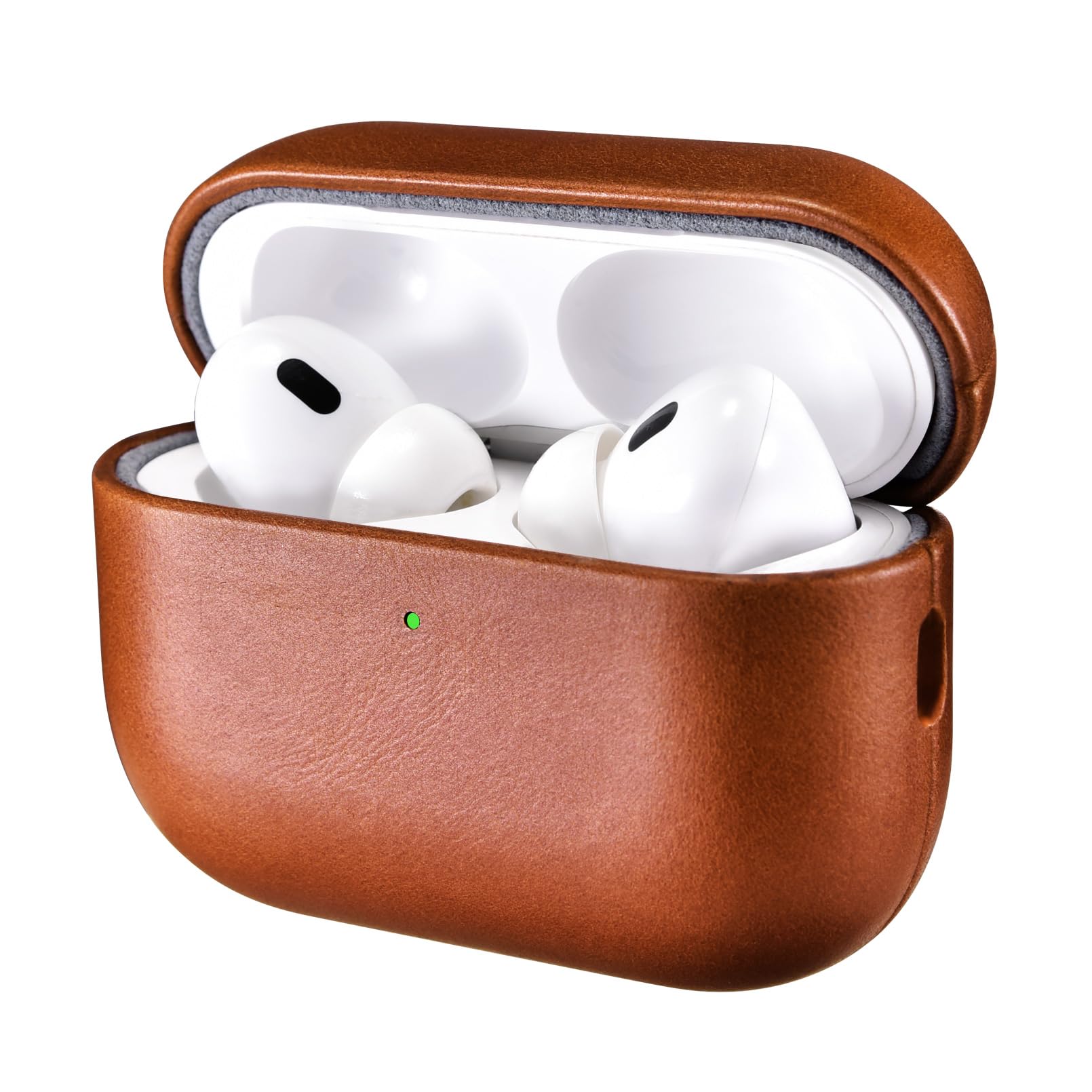 Leder Hülle für AirPods Pro 3 2025, ICARER Premium Echtleder Stoßfeste Schutzhülle Tasche für Apple AirPods Pro 3 Kopfhörer Case Cover Shell (LED sichtbar) Unterstützung Wireless Ladegerät-Braun AirPods Pro 3 Braun Angebot bei HelloDeals