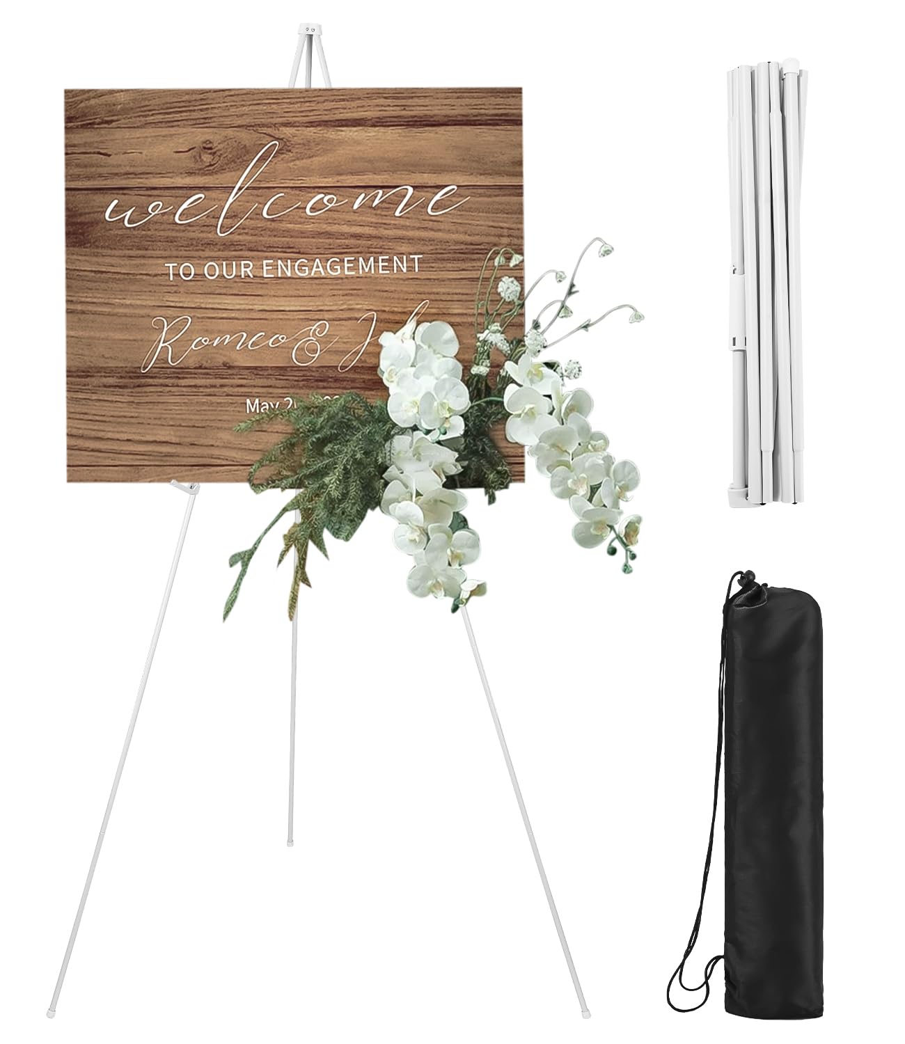 Kureny Künstler Staffelei Stand,Tragbar faltbar,160cm Verstellbares Stativ Tisch Kunst Leinwand Malerei Display,Staffelei Ständer für Hochzeitsschild,Poster, Malerei (weiß) Angebot bei HelloDeals