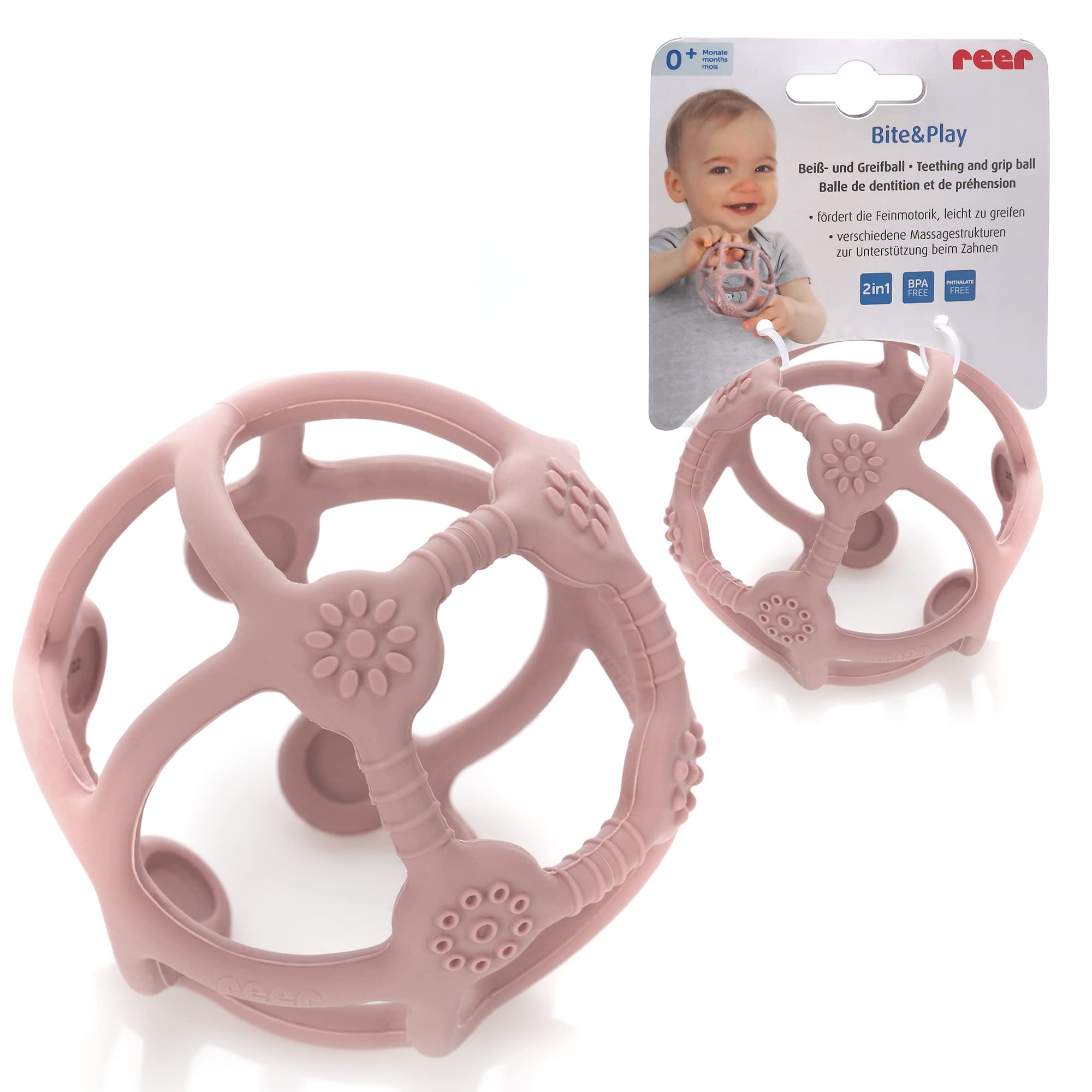 reer Bite&Play Beiß- und Greifball fürs Baby, Beißring und Spielzeug fürs Kleinkind, tolles Geschenk Angebot bei HelloDeals