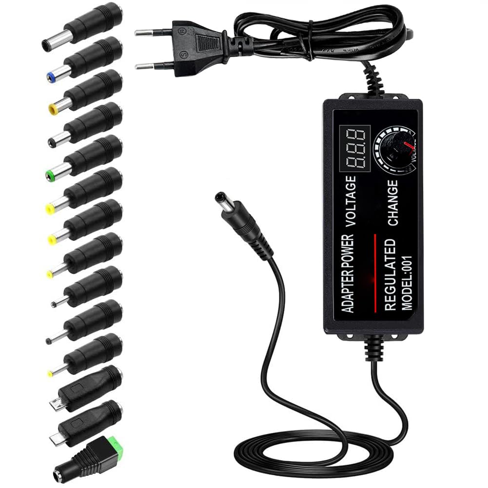 Einstellbares Netzteil 3V-24V Universal Netzteiladapter 2A 48W Verstellbarer Netzadapter 100V-240V AC to DC mit LED Spannungsanzeige und 5,5x2,5mm 14 Tipps für Haushaltselektronik,2000mA Max(SS-24V2A) Angebot bei HelloDeals