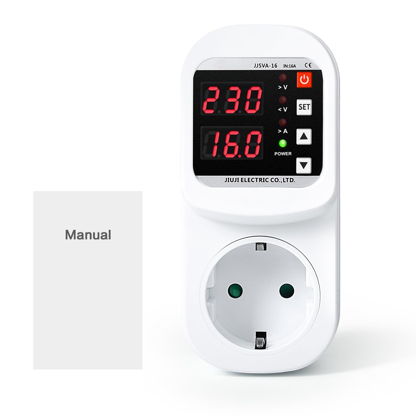 Ailao Überspannungsschutz Steckdose LED Einstellbar Überspannungsschutz Steckdosenadapter Blitzschutz Steckdose 230V AC 16A Automatische Abschaltung bei Überspannung und Neustart. Angebot bei HelloDeals