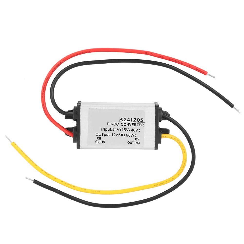 BuyWeek Netzteil Spannungswandler DC-DC-Wandler 24V auf 12V, 5A Spannungsversorgung Aluminiumgehäuse Netzteil Transformator für LED-Streifen Auto Audio Radio LED-Anzeige Angebot bei HelloDeals