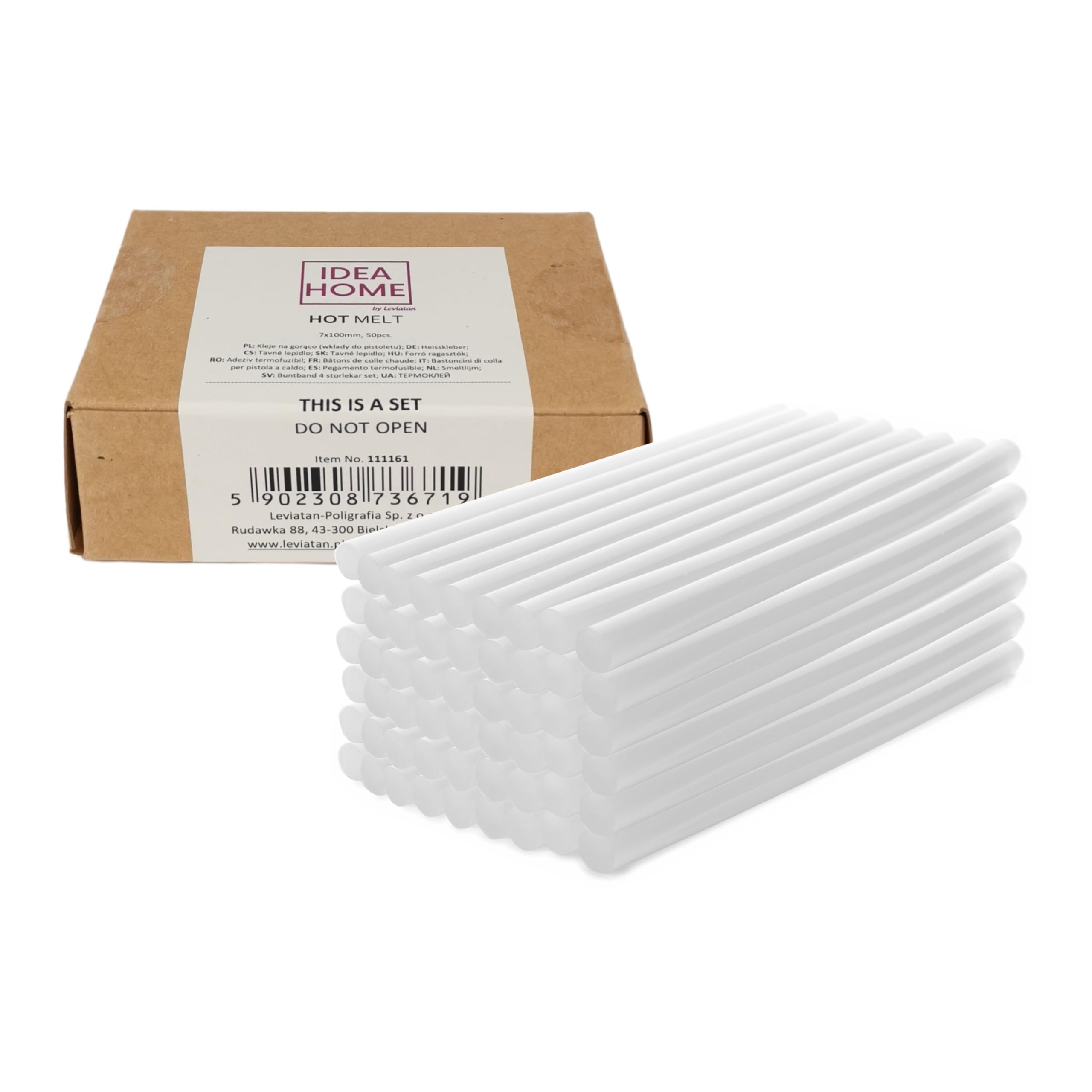 IDEA HOME Heißklebestifte, 100 x 7 mm, transparent, Universal, für Heißklebepistole, ideal für Heimwerker, Handwerk, Freizeit, 50 Stück 100x7mm Angebot bei HelloDeals