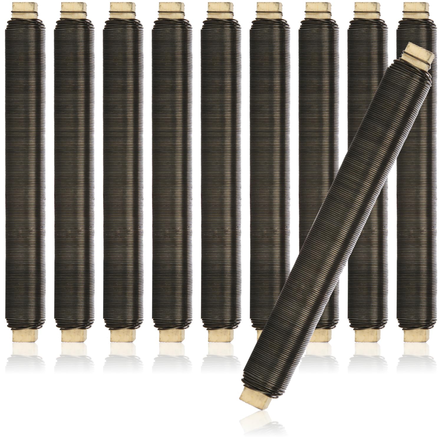 com-four® 10x Blumenwickeldraht-Set, Bindedraht geglüht auf Holzstab gewickelt, Stärke 0,65 mm, 1000 g (Geglüht - 10 Stück) Angebot bei HelloDeals