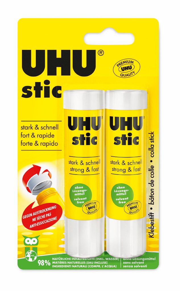 UHU 52190, 2 Klebestifte, Weiß, 21 g 2x 21 g Stic Single Angebot bei HelloDeals