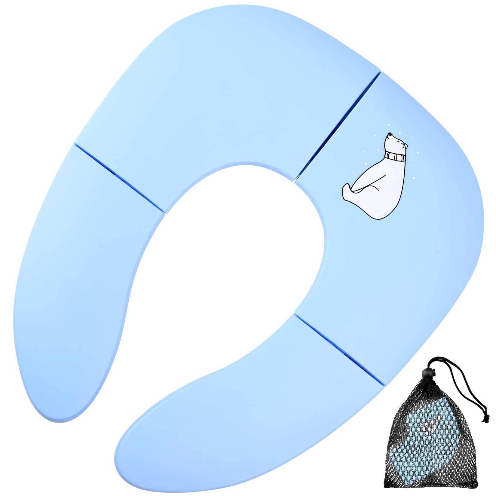 Faltbarer Toilettensitz Kinder Toilettensitz, Reise Klappbar WC Sitz Kinder, Toilettensitz Kinder für Unterwegs, Toilettentrainer Sitzverkleinerer Toilette für Kleinkind/Kinder Töpfchentrainer Angebot bei HelloDeals