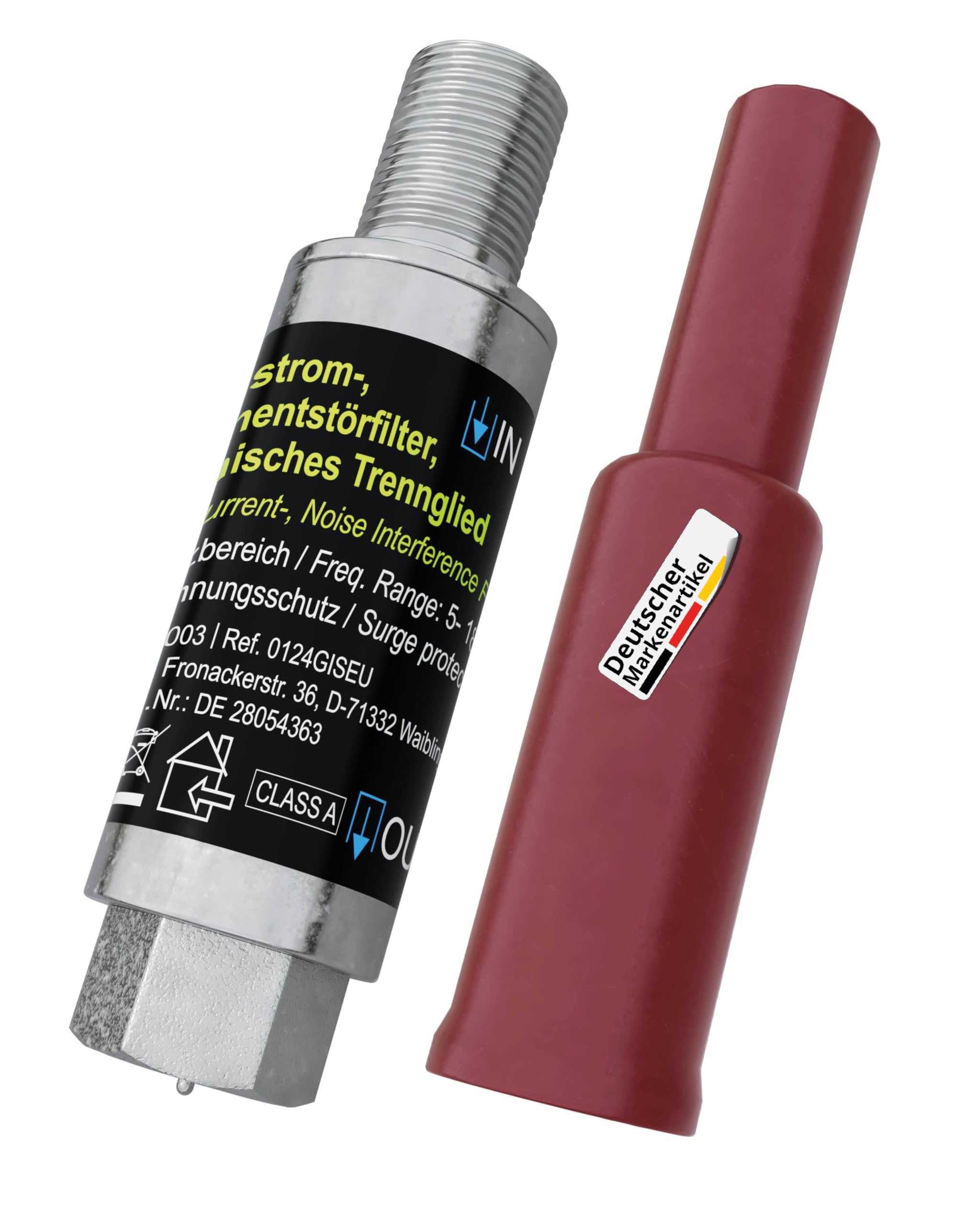 maxx.onLine Koaxialkabel Überspannungsschutz & Mantelstromfilter für Antennenverstärker Kabel TV/DVB-C/DVB-T2, Musikanlage, Blitzschutz, galvanische Trennung, Brummfilter Antennenkabel DOCSIS 4.0 Filter & Gummitülle Angebot bei HelloDeals