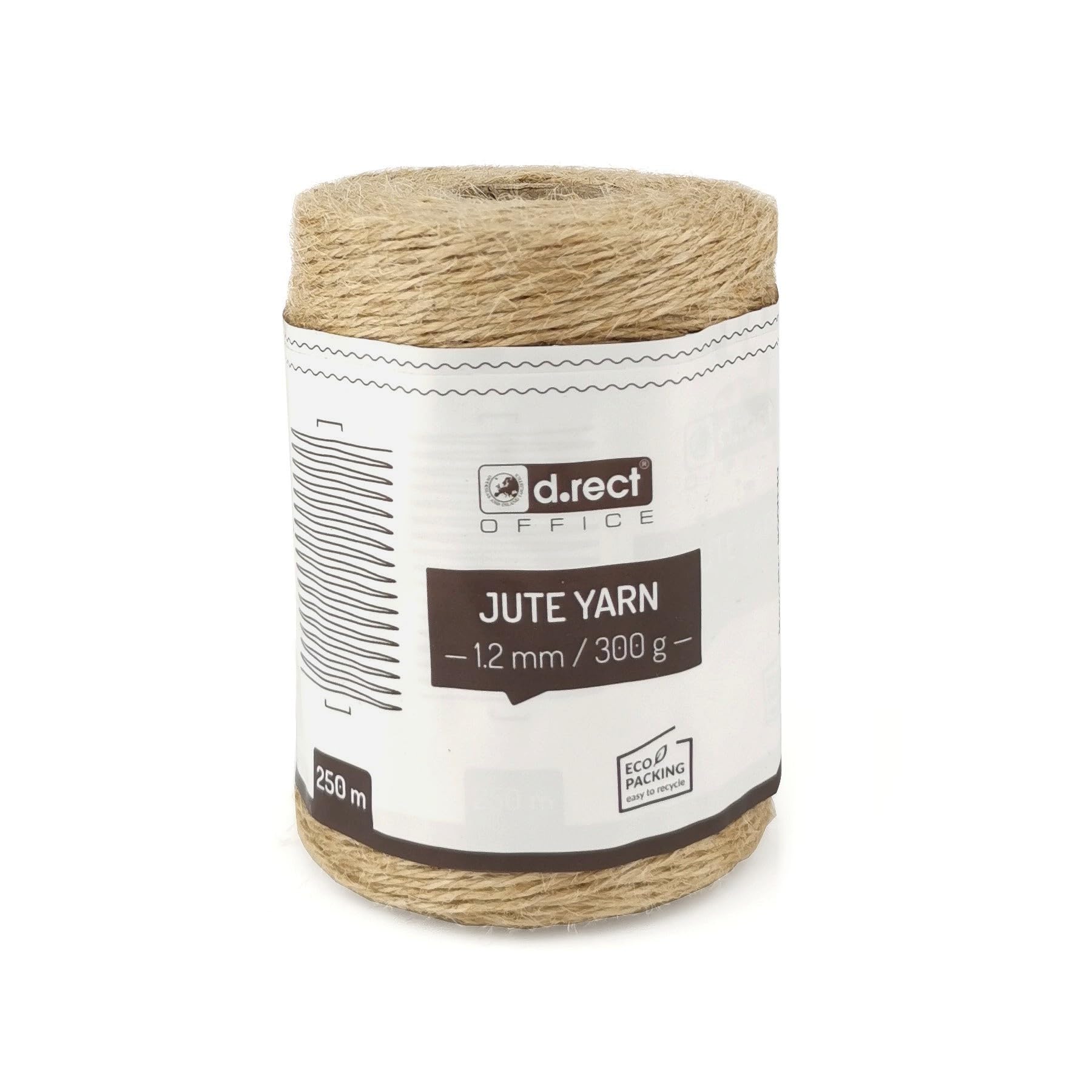 D.RECT 250m Jute-Schnur Natur Braun Jute-Kordel | Packschnur Geschenk-Band Bastelschnur Dekokordel | 1,2mm Dicke | Für: Verpackung, DIY Kunst-Handwerk, Floristik, Dekoration 1 Stück 250m Angebot bei HelloDeals