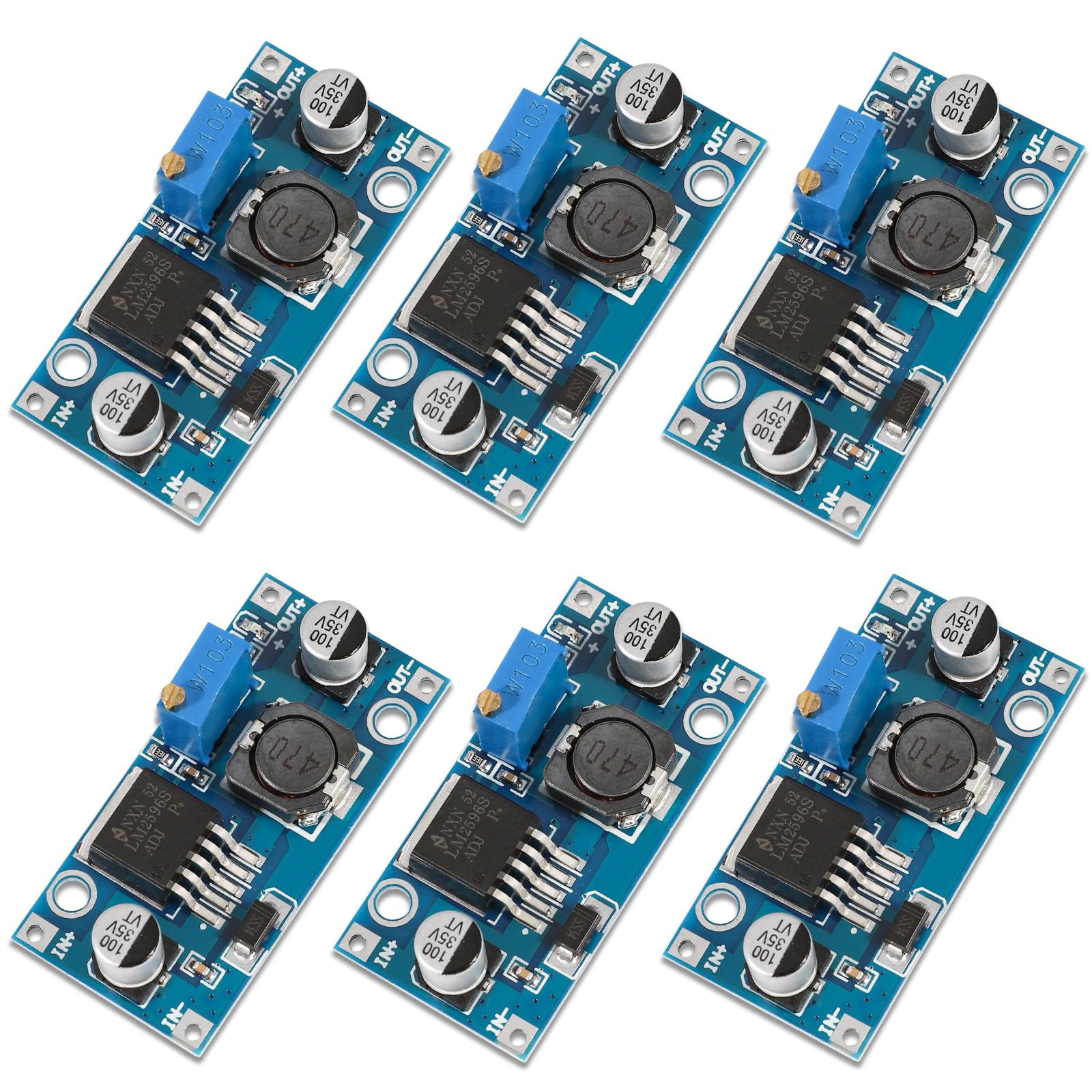 BUNTOR 6 Stücke DC-DC Buck Converter, Step Down Modul 3.2-40 V bis 1.25-35 V, Step Down Converter, Spannungsregler Einstellbar Abwärtswandler, Stabilisierte Stromversorgung für Elektronikprojekte Angebot bei HelloDeals