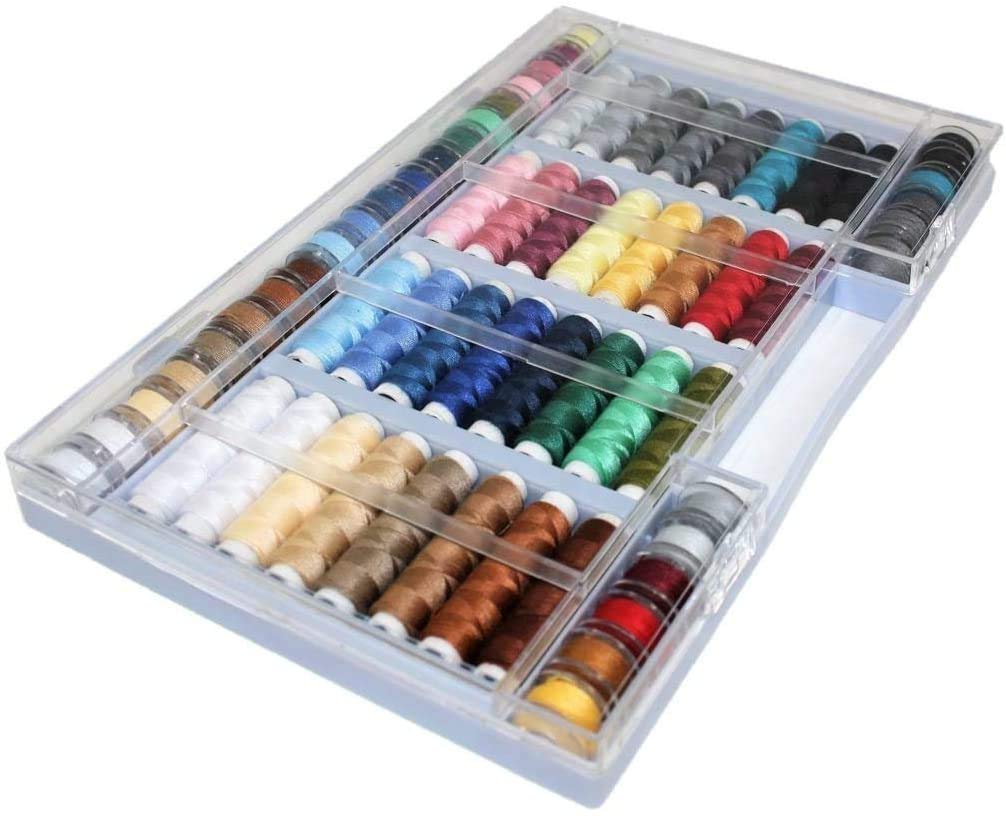 Alzetta Nähgarn-Sortiment-Set 64-teilig Syngarn 100% Polyester Nähmaschinengarn, Nähset 64-tlg. Angebot bei HelloDeals