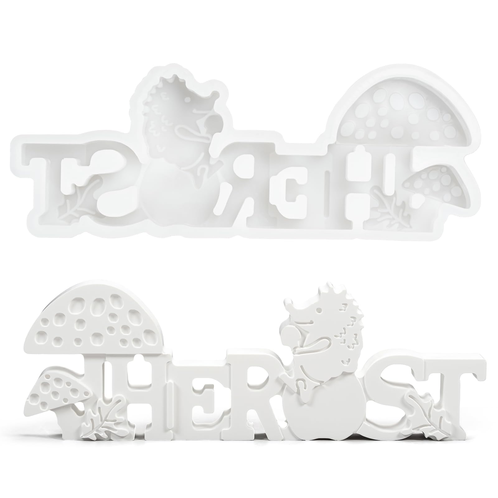 Silikonformen Gießformen Herbst, Silikonform HERBST Pilz & Igel, Gießformen Silikon für Gips Harz Kerzen, DIY Herbstdeko Basteln Angebot bei HelloDeals