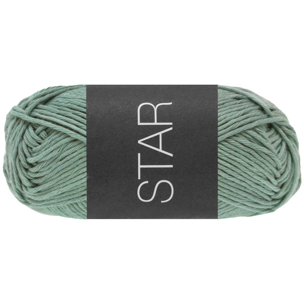 LANA GROSSA Star | Topflappen-Baumwolle | Handstrickgarn aus 100% Baumwolle | 50g Wolle zum Stricken & Häkeln | 90m Garn FB114 Mintgrau - 114 Angebot bei HelloDeals
