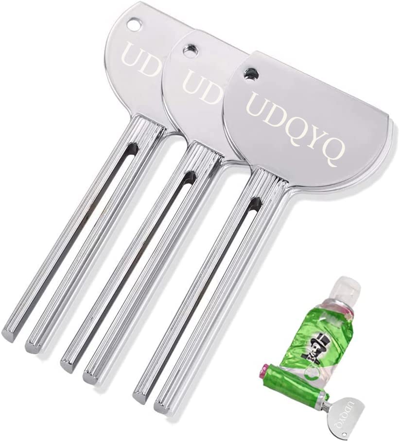 UDQYQ 3 Stücke Tubenquetscher Edelstahl Tubenausdrücker Metall Zahnpasta Squeezer Tubenaufroller Sparen Sie Zahnpasta, Cremes, Farbe, Salbe,Kein Durcheinander und Abfall mehr. Silber Angebot bei HelloDeals